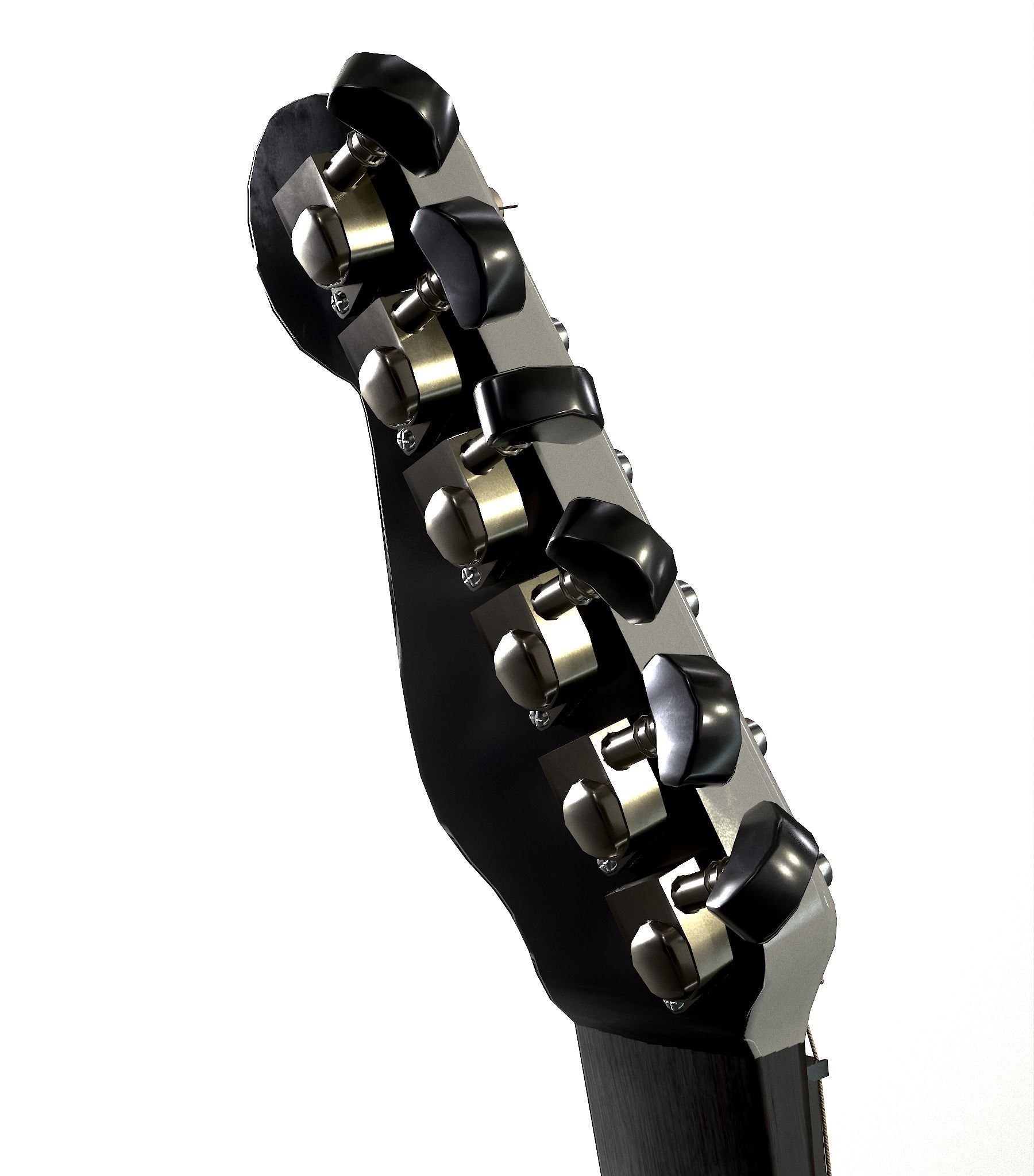 Rock Guitar with Amplifier Low-poly 3D model_16