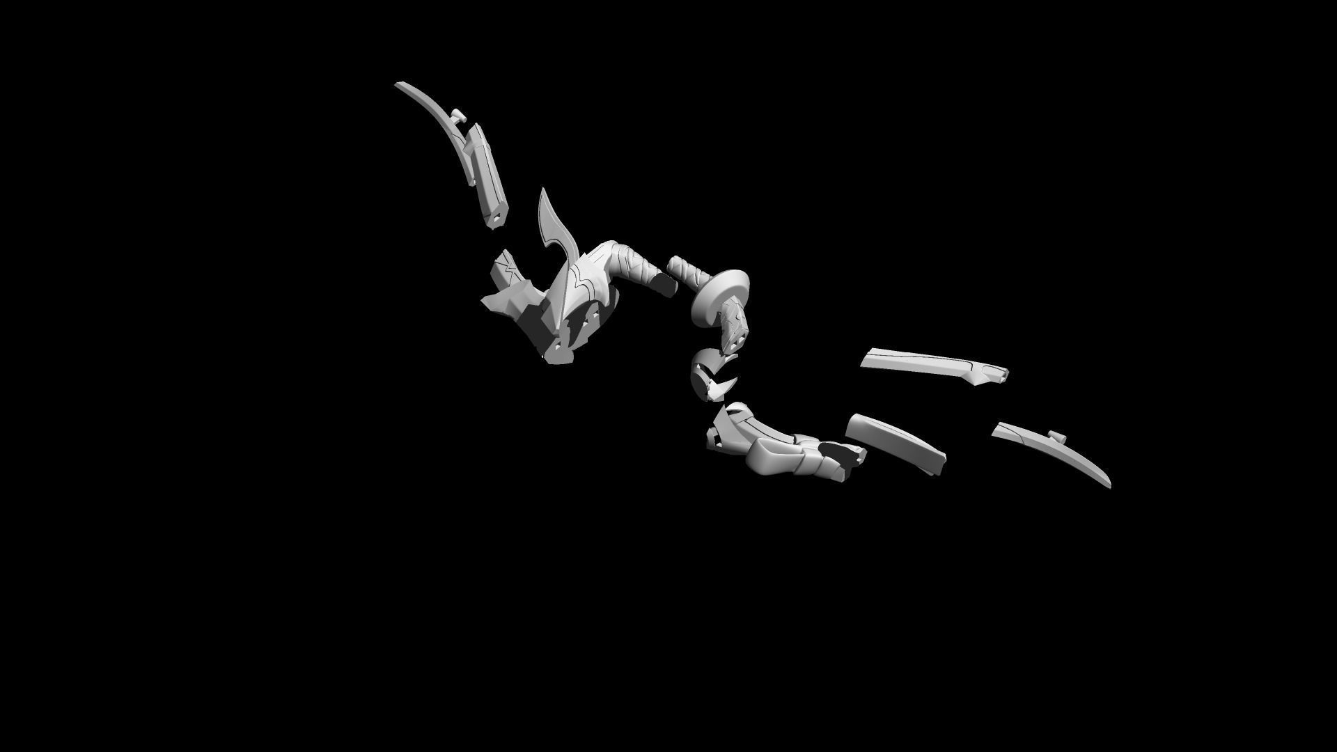 genshin impact bow Hamayumi 3D print model_3