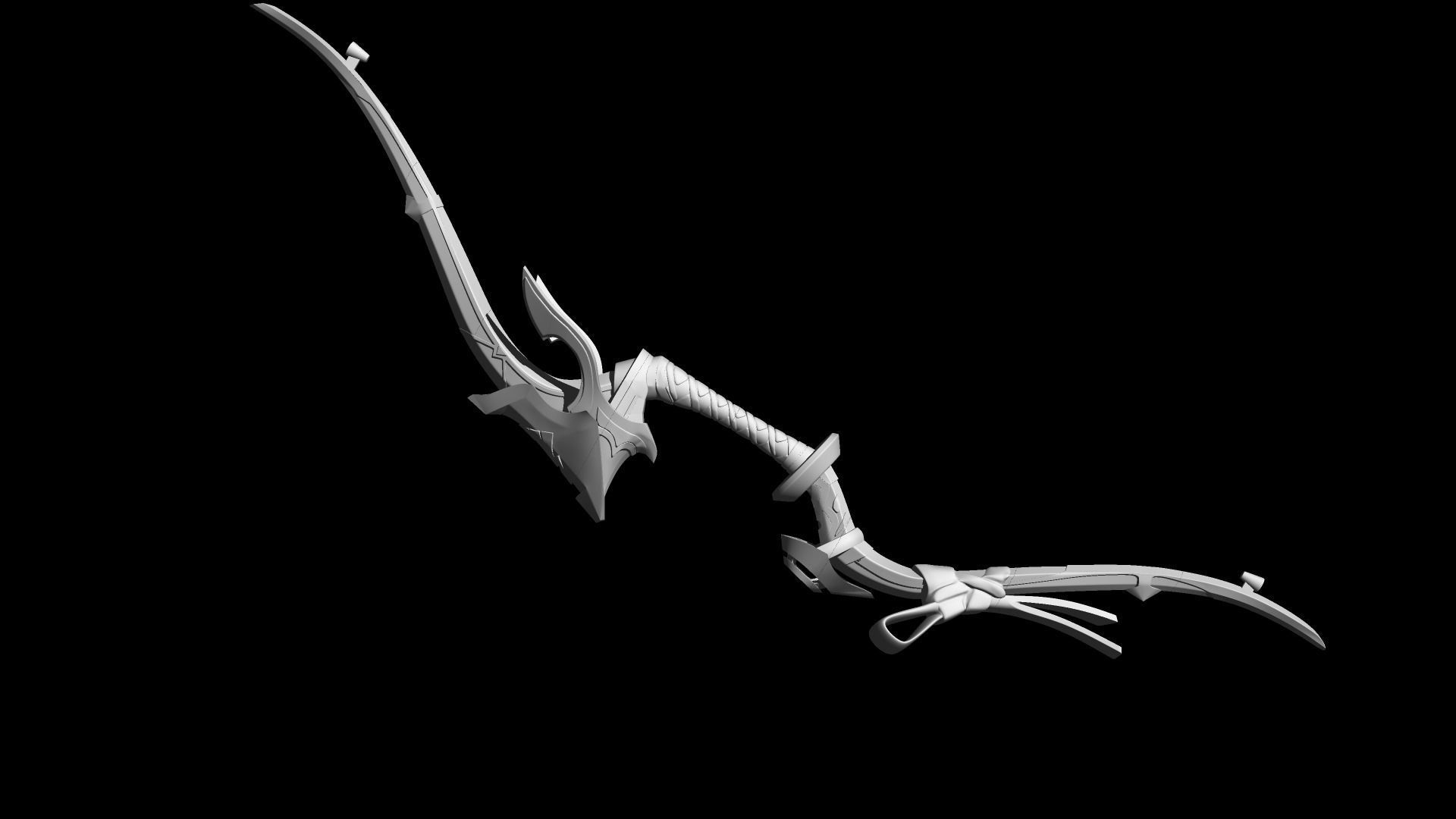 genshin impact bow Hamayumi 3D print model_2