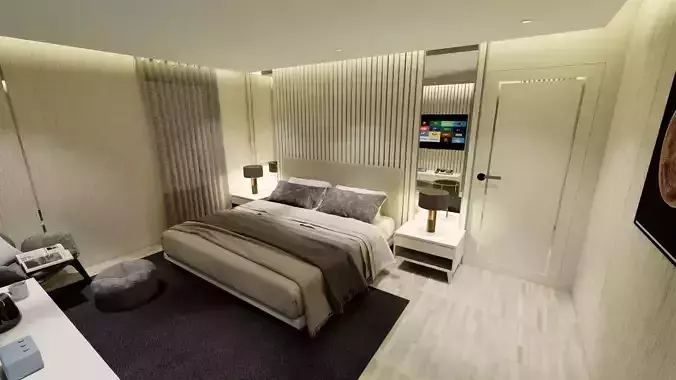 Master Bedroom Suite 3D print model Master Bedroom Suite 3D print model