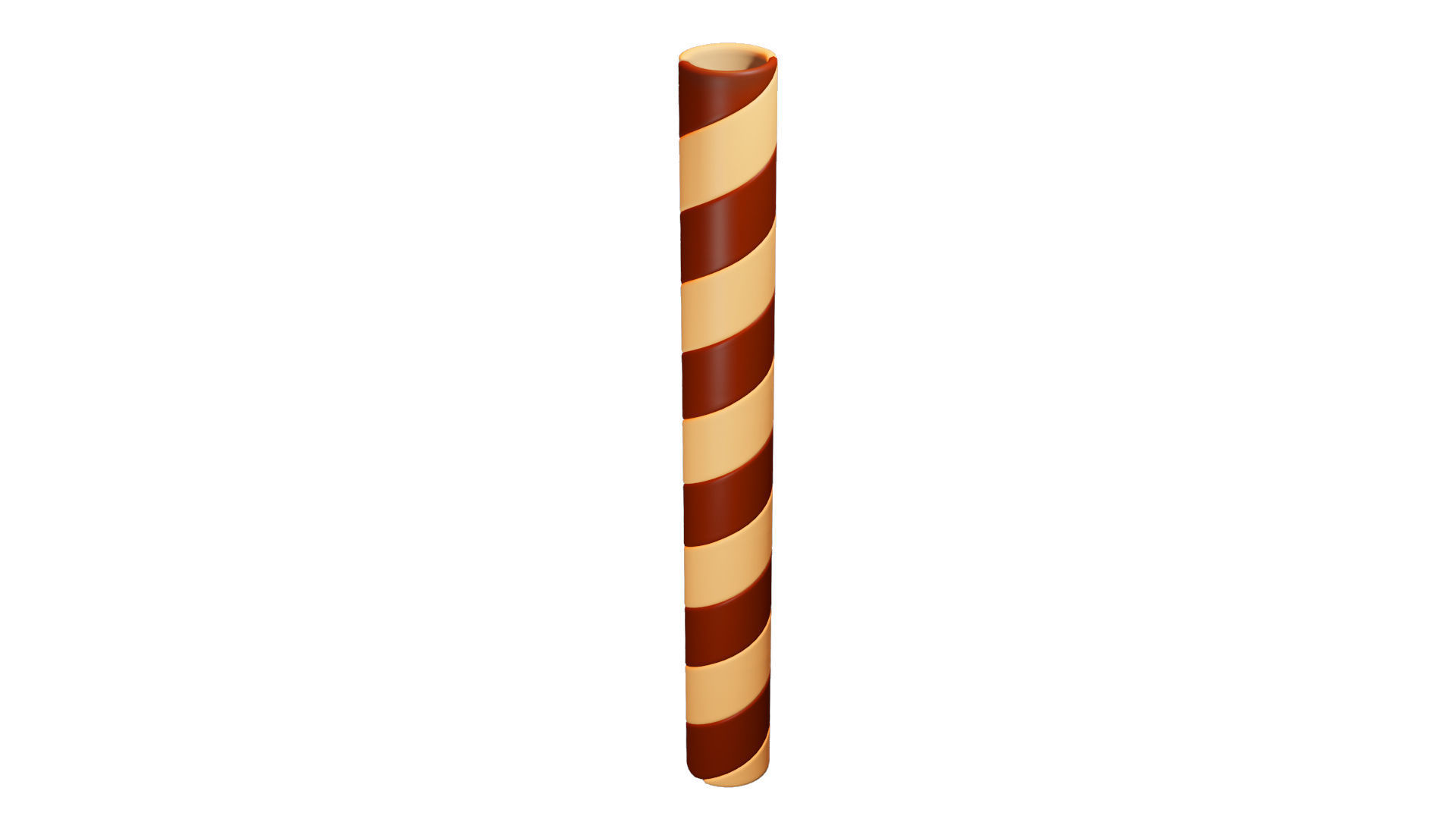 Chocolate Wafer Roll Cookie 3D model_7