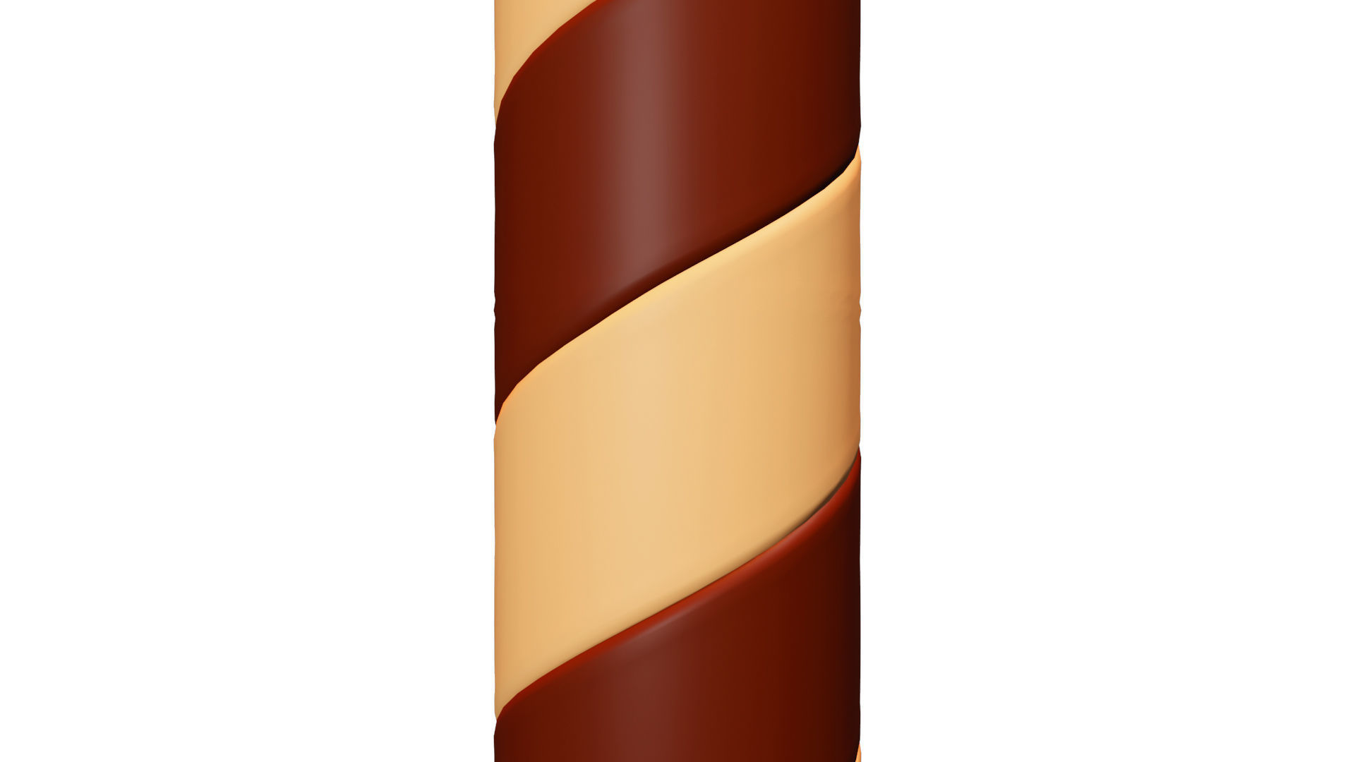 Chocolate Wafer Roll Cookie 3D model_3