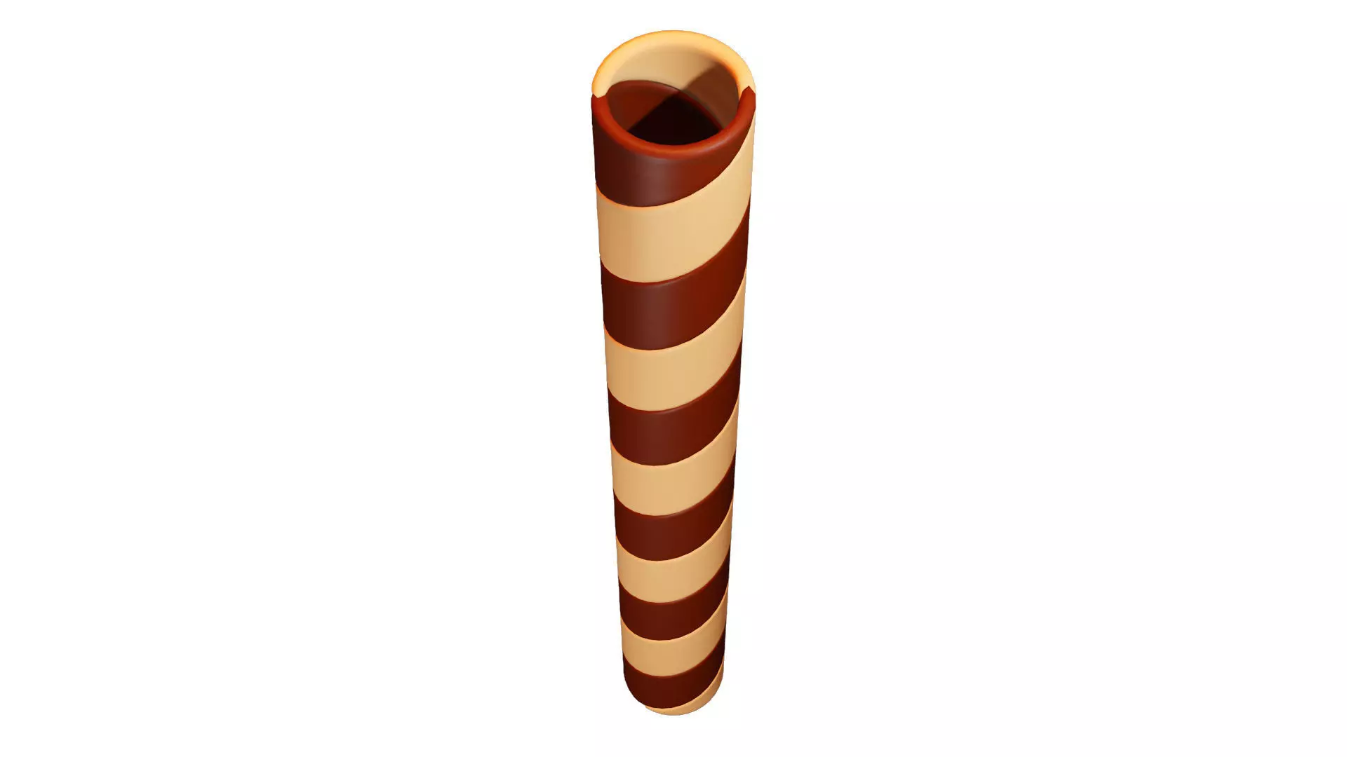 Chocolate Wafer Roll Cookie 3D model_0