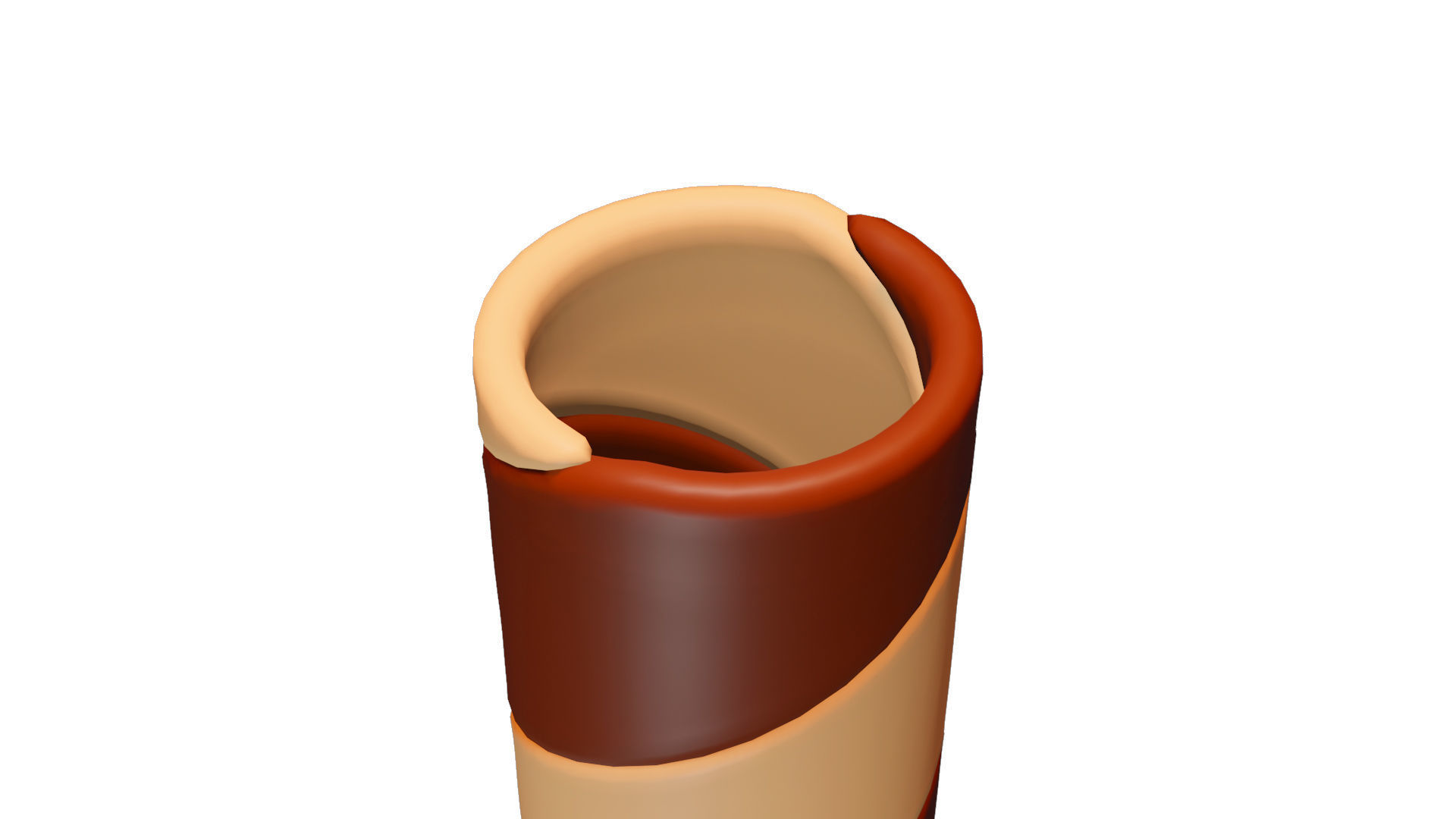 Chocolate Wafer Roll Cookie 3D model_1