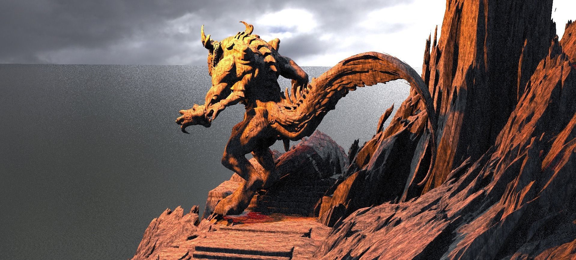 Dantes Underworld Staircase 3 With Drake High res version  3D model_1