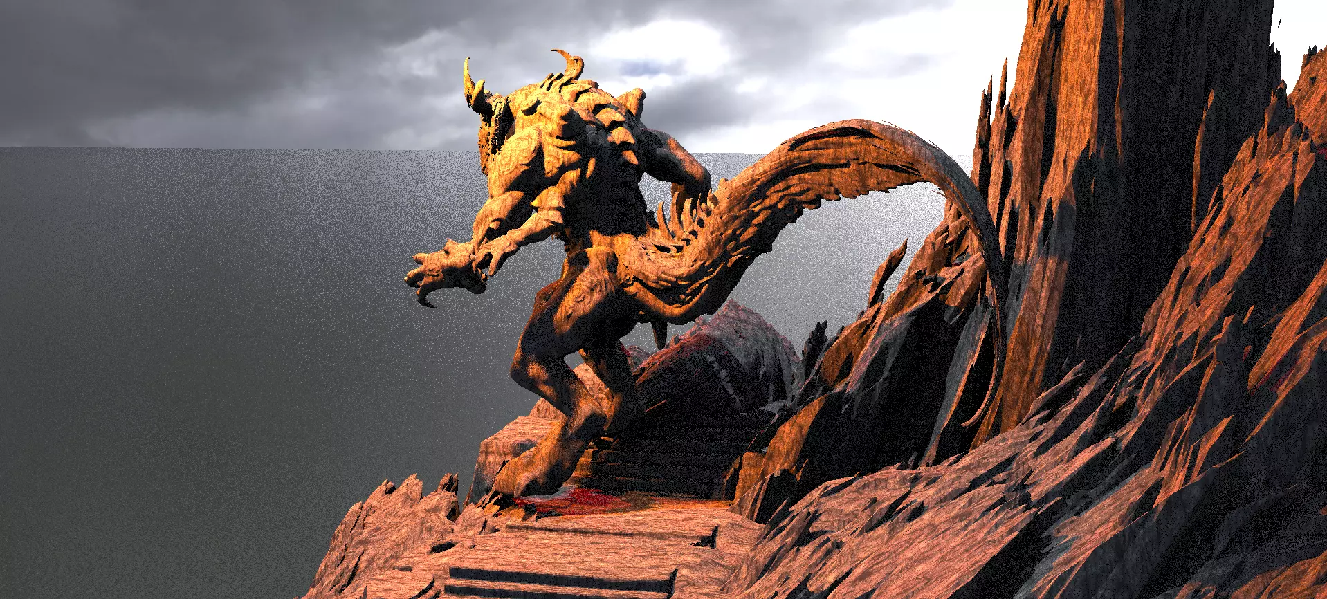 Dantes Underworld Staircase 3 With Drake High res version  3D model_0