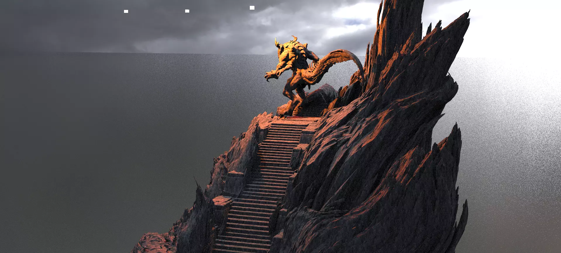 Dantes Underworld Staircase 3 With Drake low res version 3D model_0