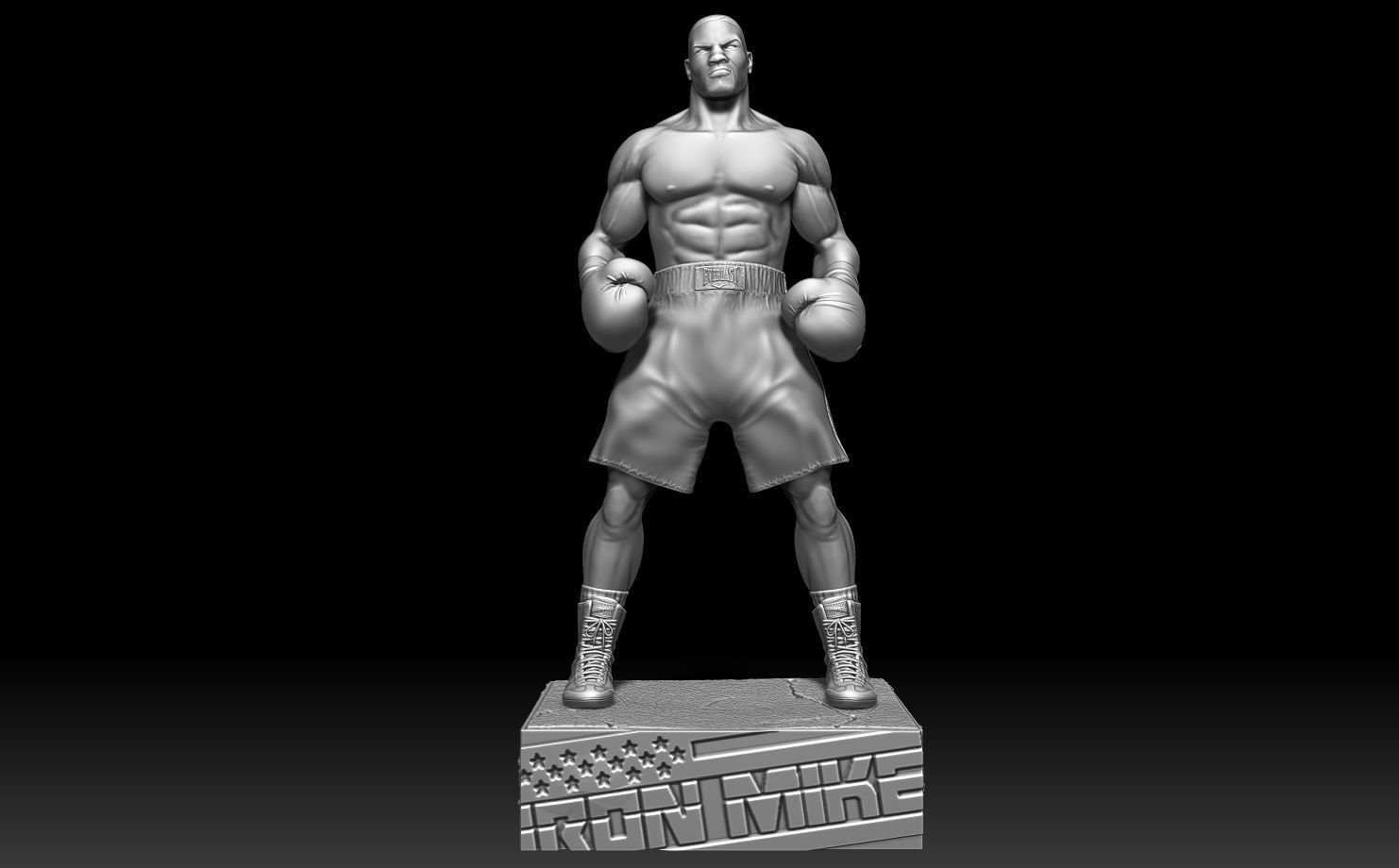 Mike Tyson Statue 3D print model_1