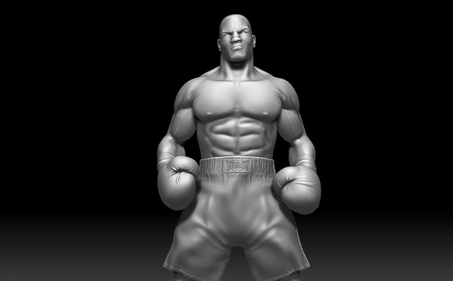 Mike Tyson Statue 3D print model_0