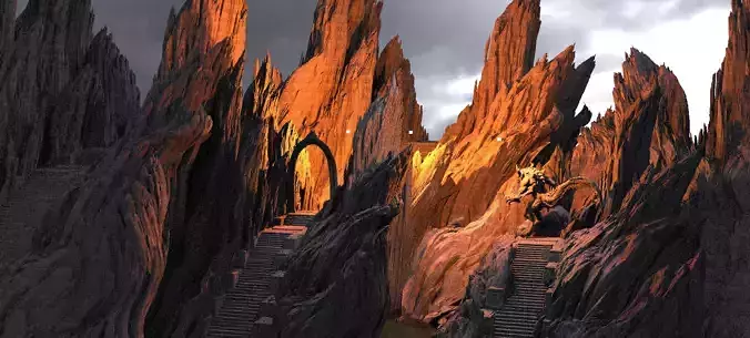 Dantes Underworld Staircase Tunnels Kit bash