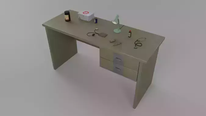 Doctor Table - Low Poly Low-poly 3D model