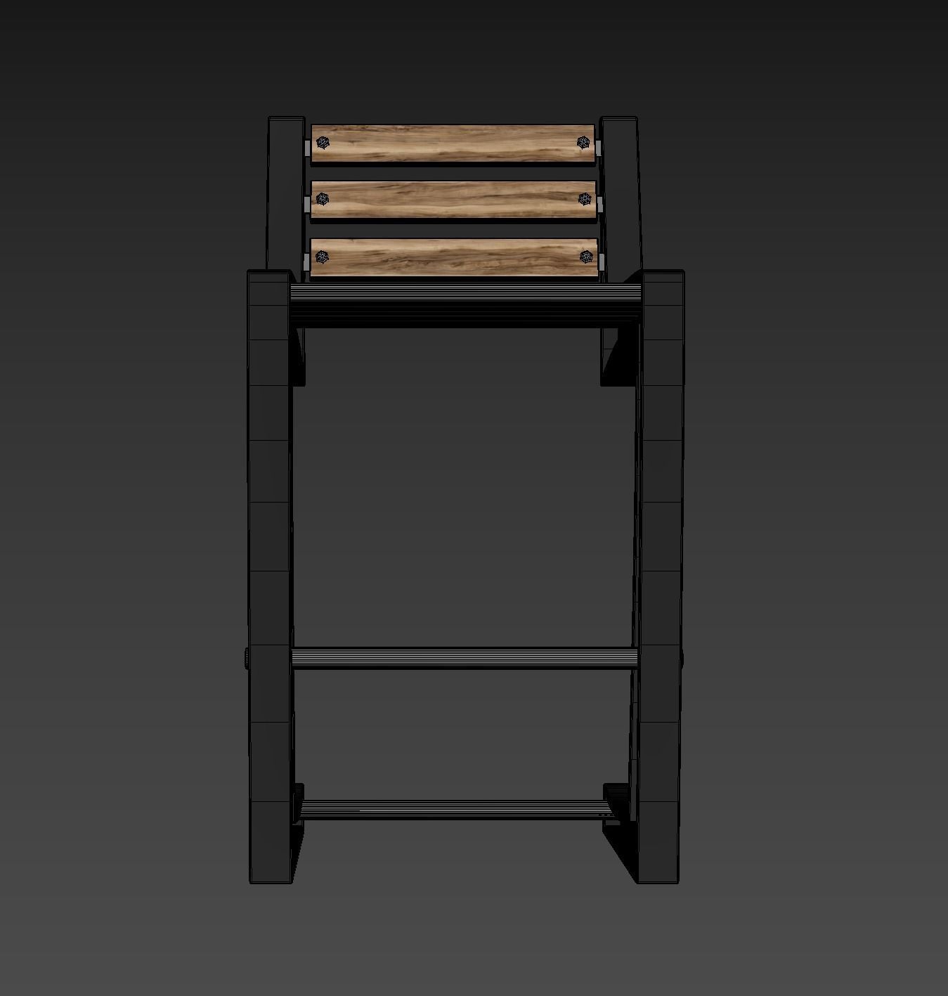 Bar chair loft 3D model_23