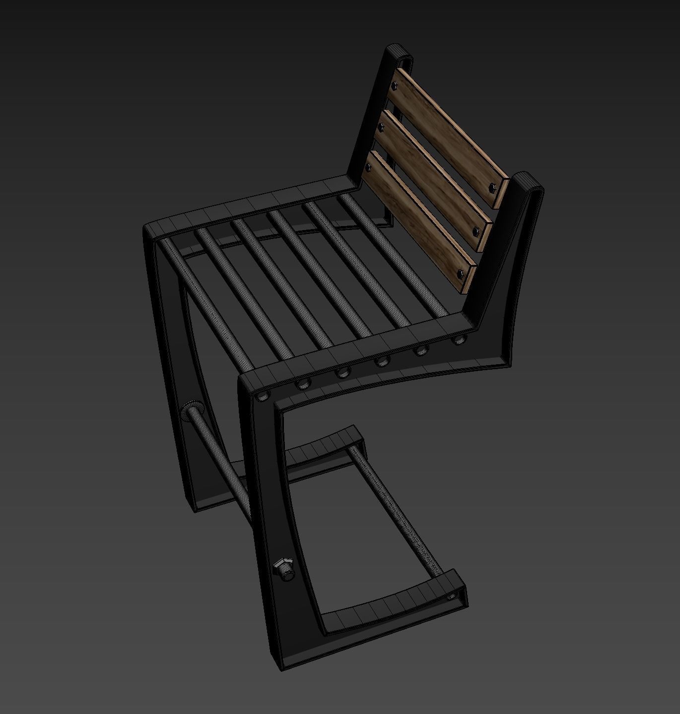 Bar chair loft 3D model_13