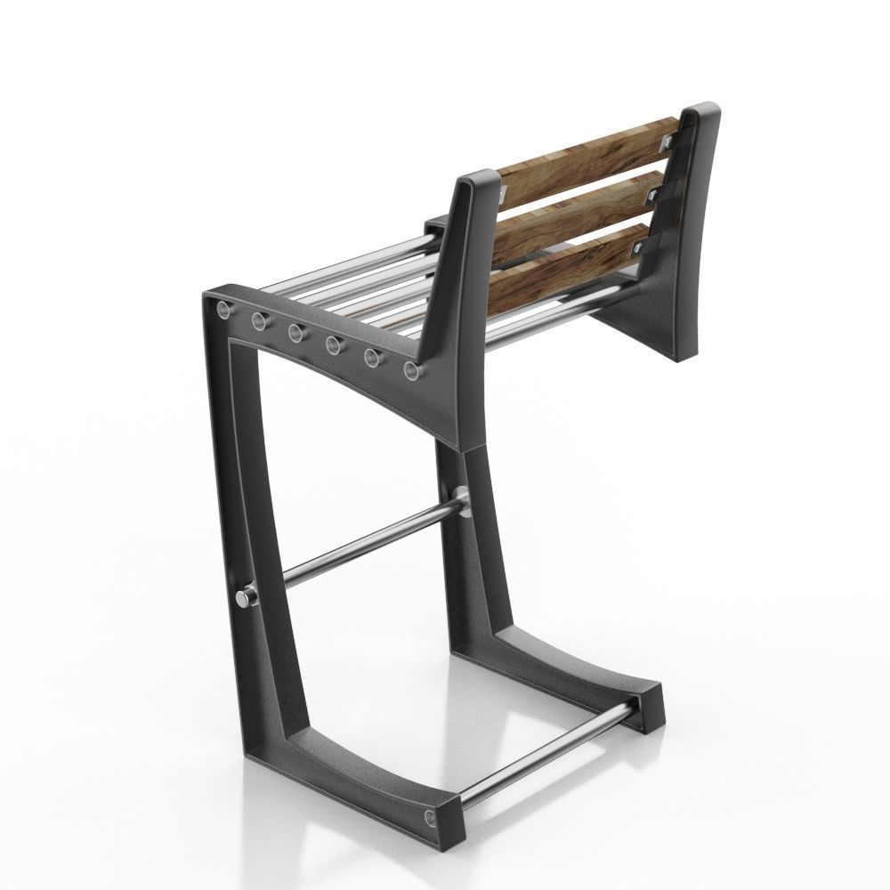 Bar chair loft 3D model_14