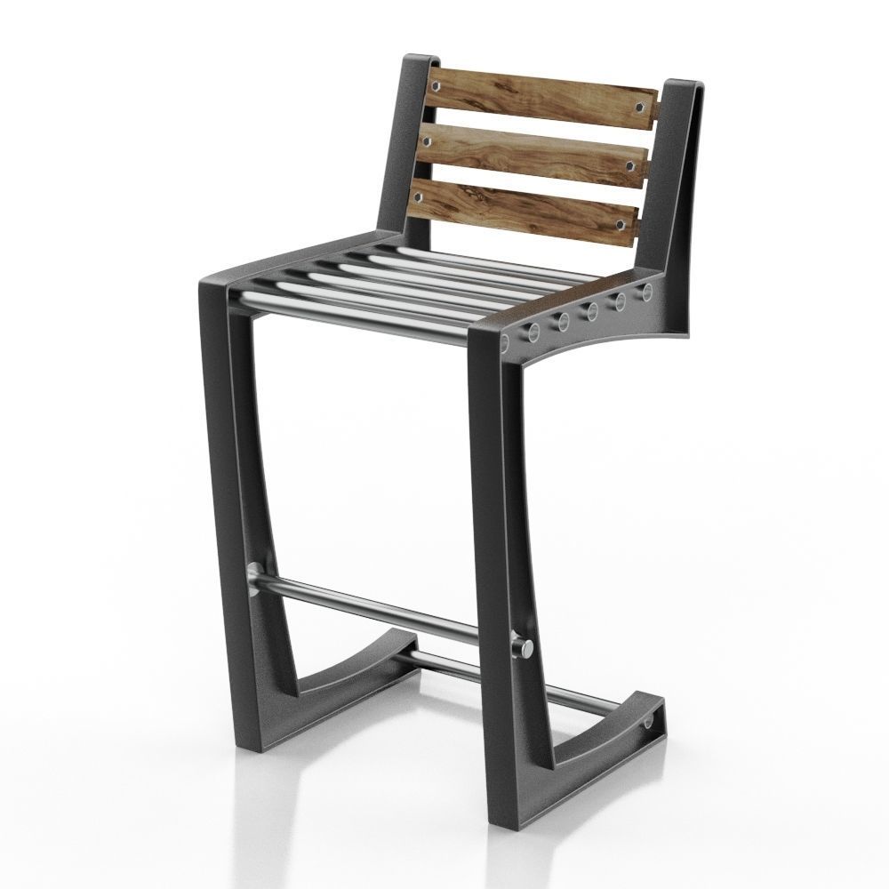 Bar chair loft 3D model_8