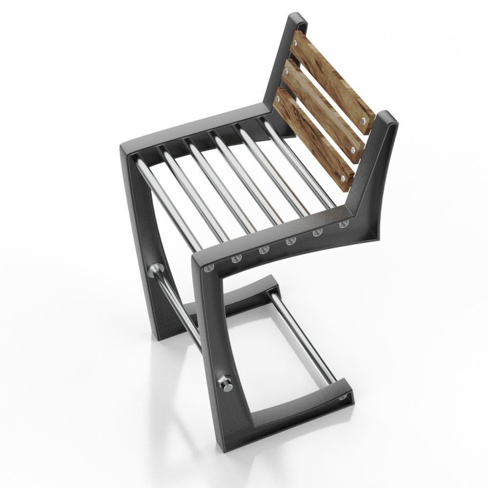 Bar chair loft 3D model_12
