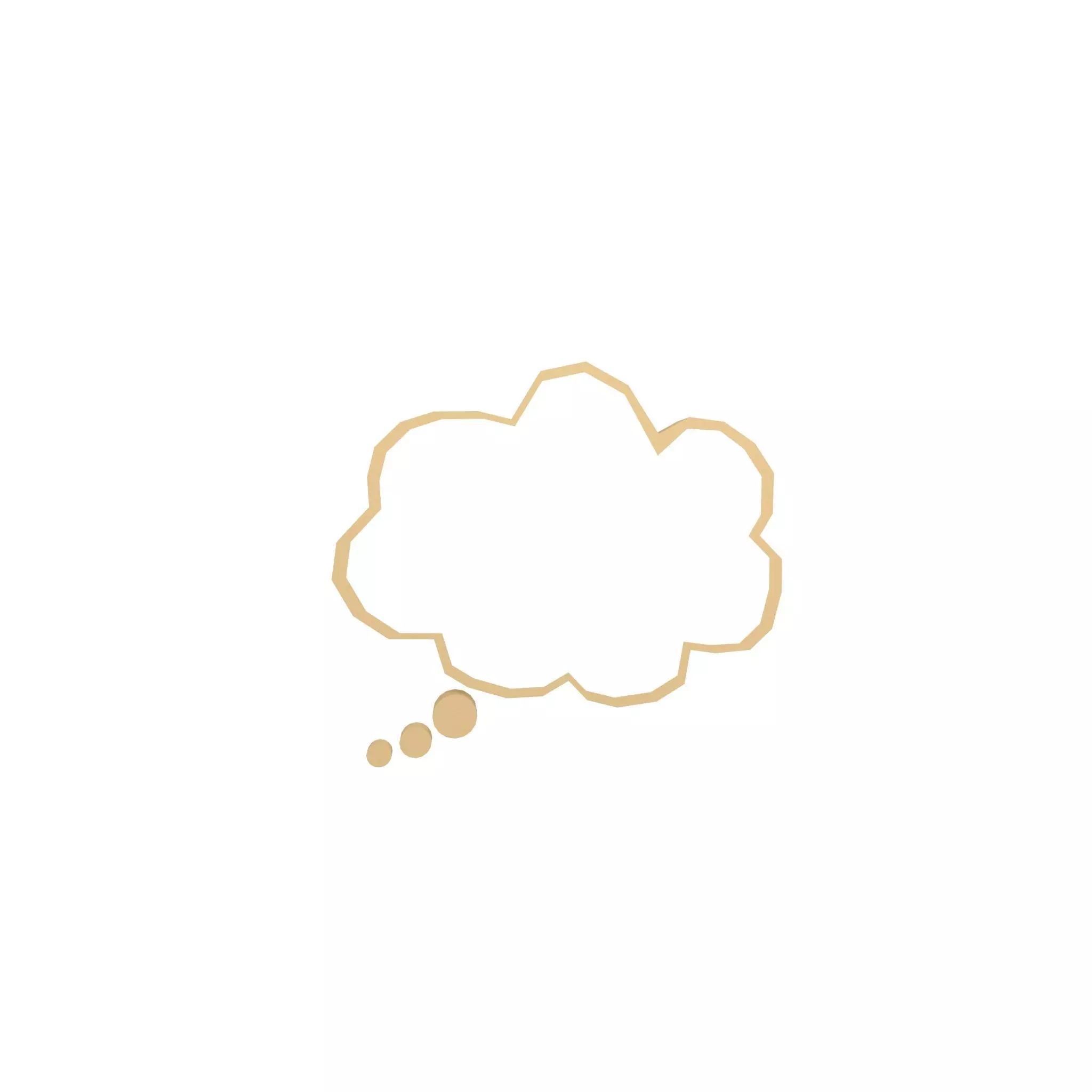 Speech Balloon v19 002 Low-poly 3D model