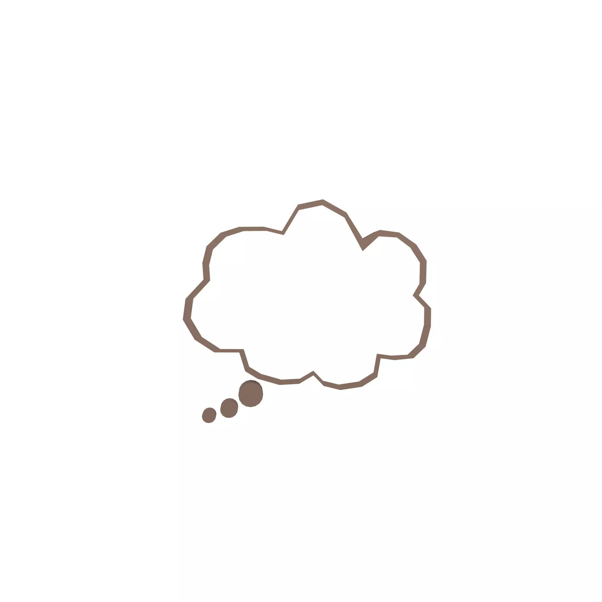 Speech Balloon v19 003 Low-poly 3D model