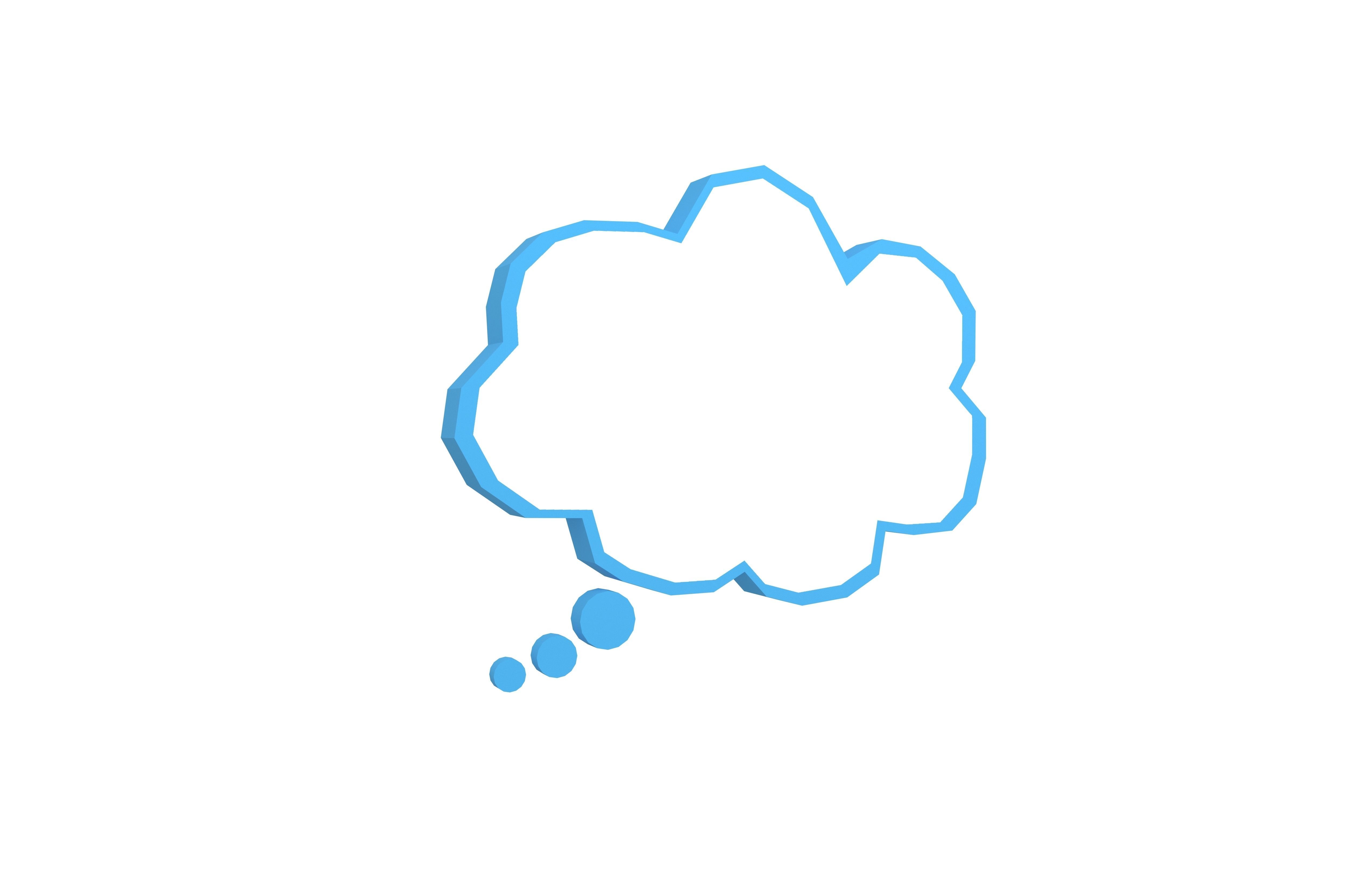 Speech Balloon v19 005 Low-poly 3D model_1