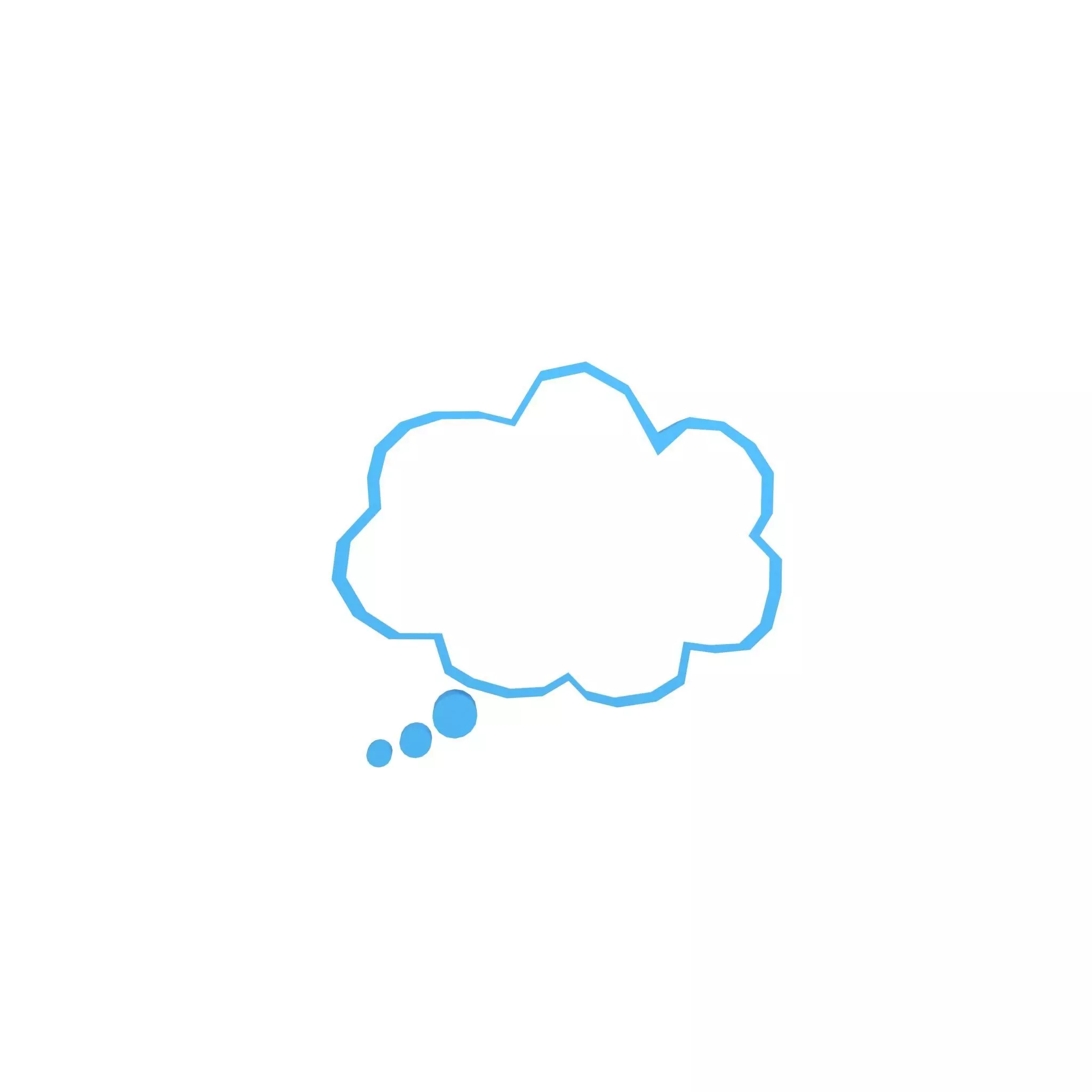 Speech Balloon v19 005 Low-poly 3D model_0