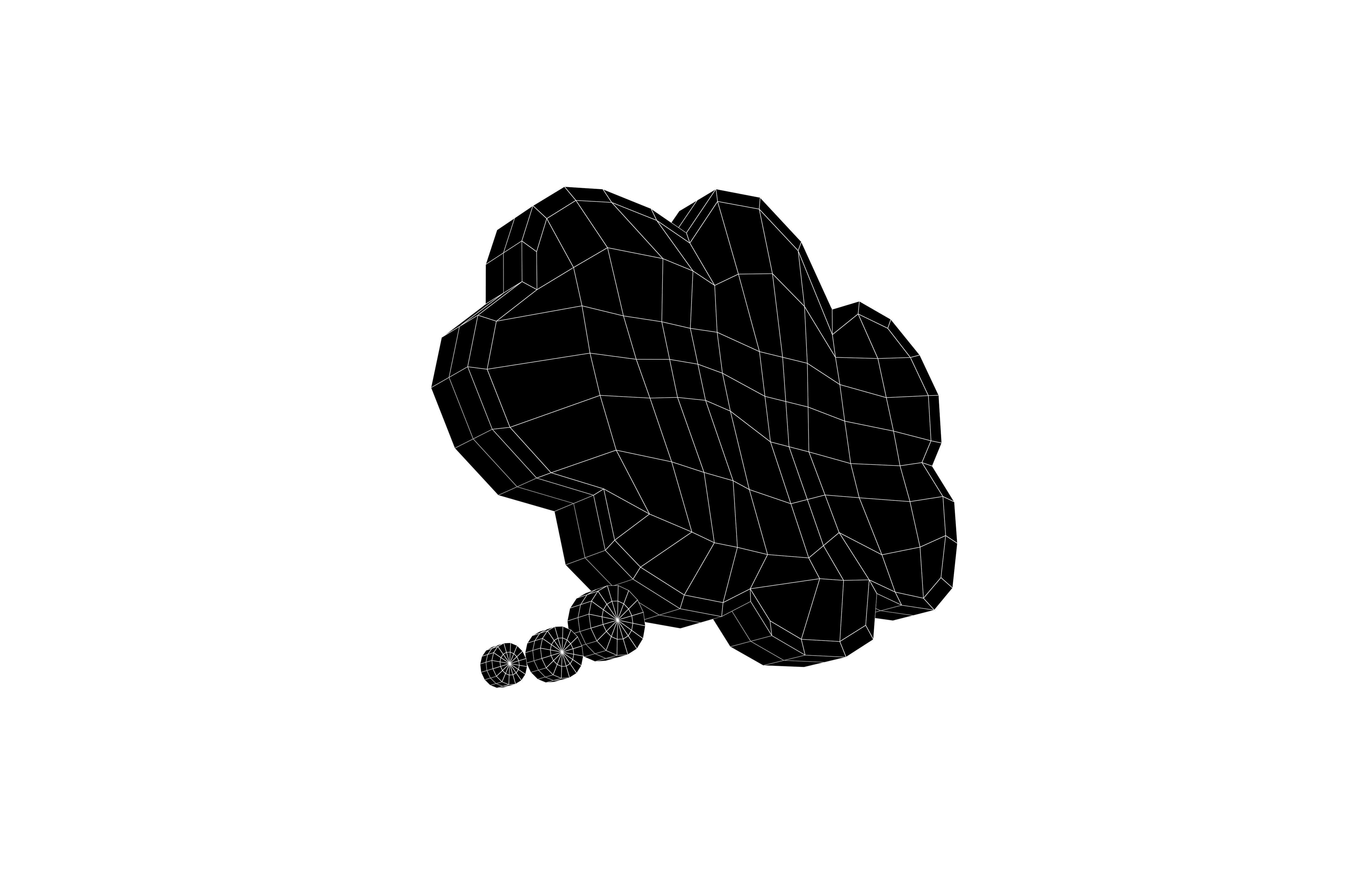 Speech Balloon v19 006 Low-poly 3D model_4