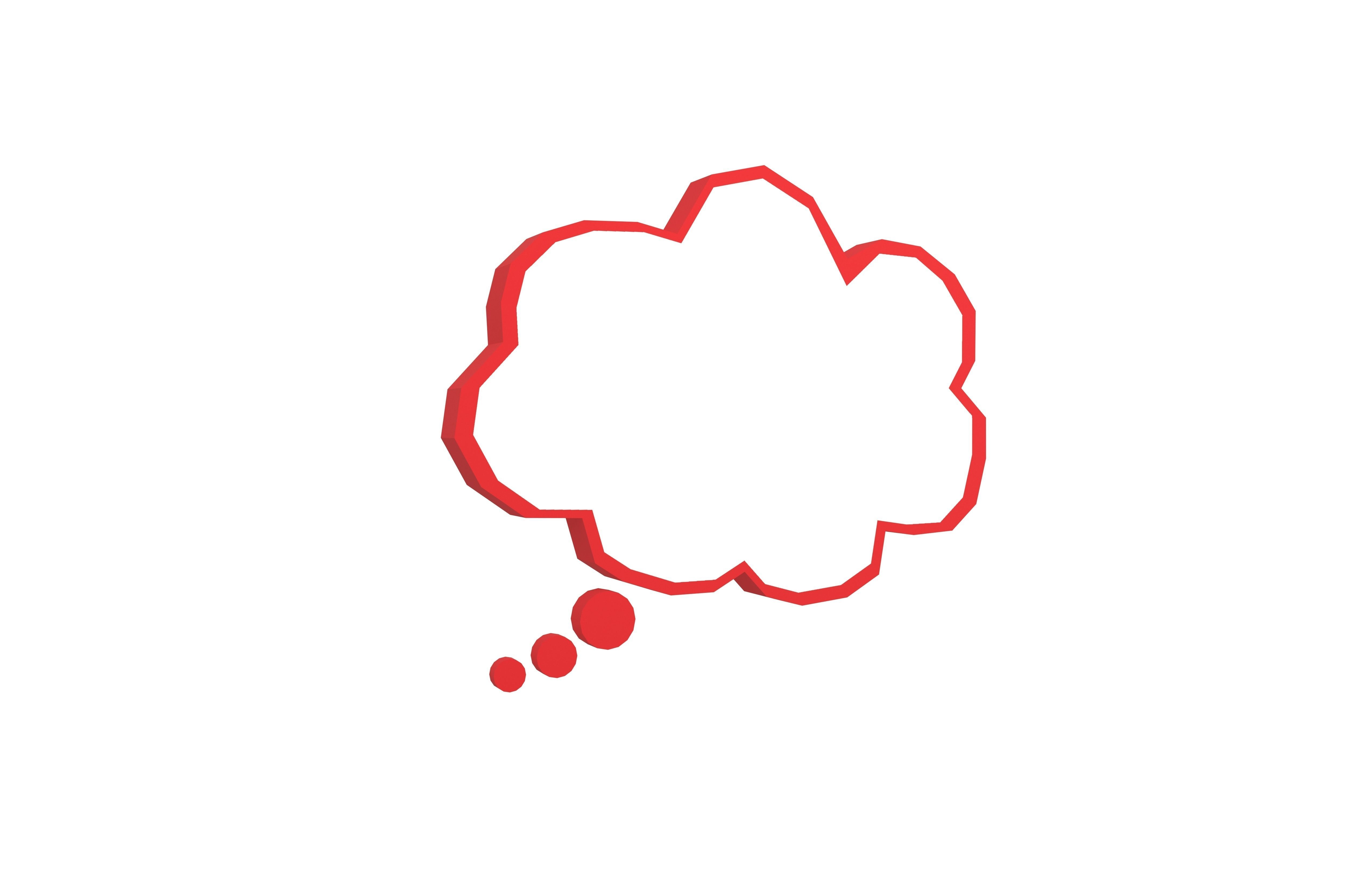 Speech Balloon v19 006 Low-poly 3D model_1