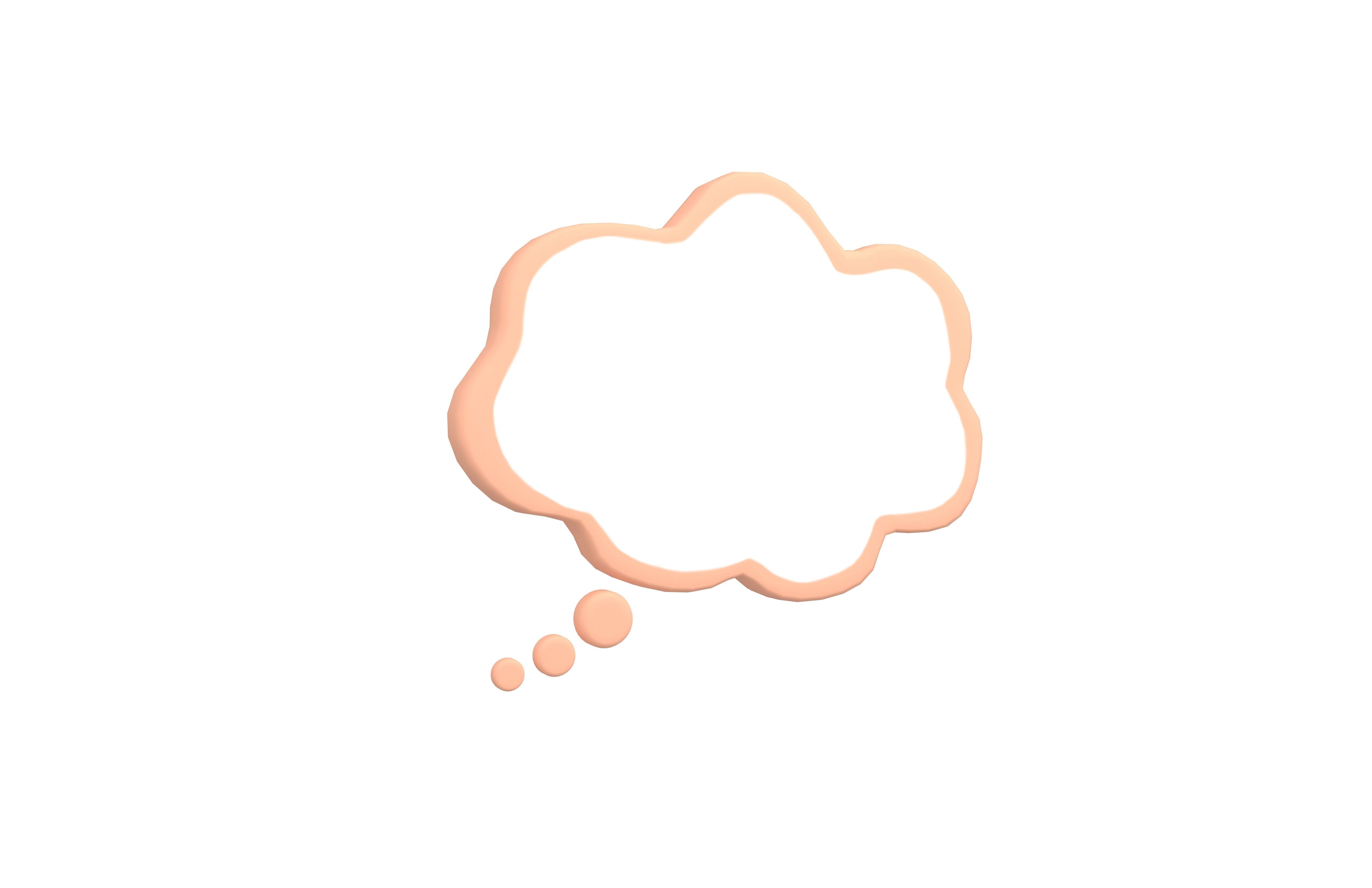 Speech Balloon v20 004 Low-poly 3D model_1