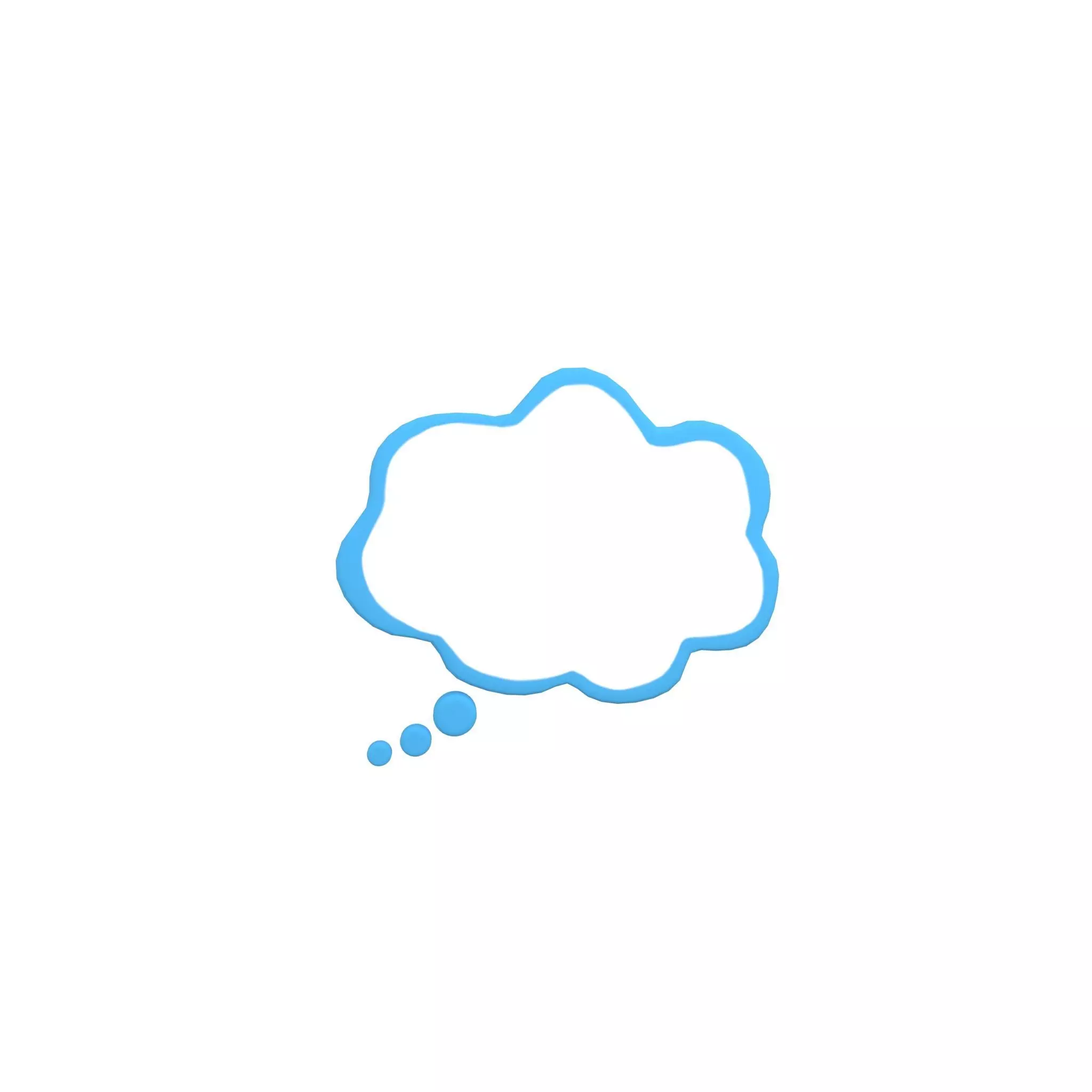 Speech Balloon v20 005 Low-poly 3D model_0