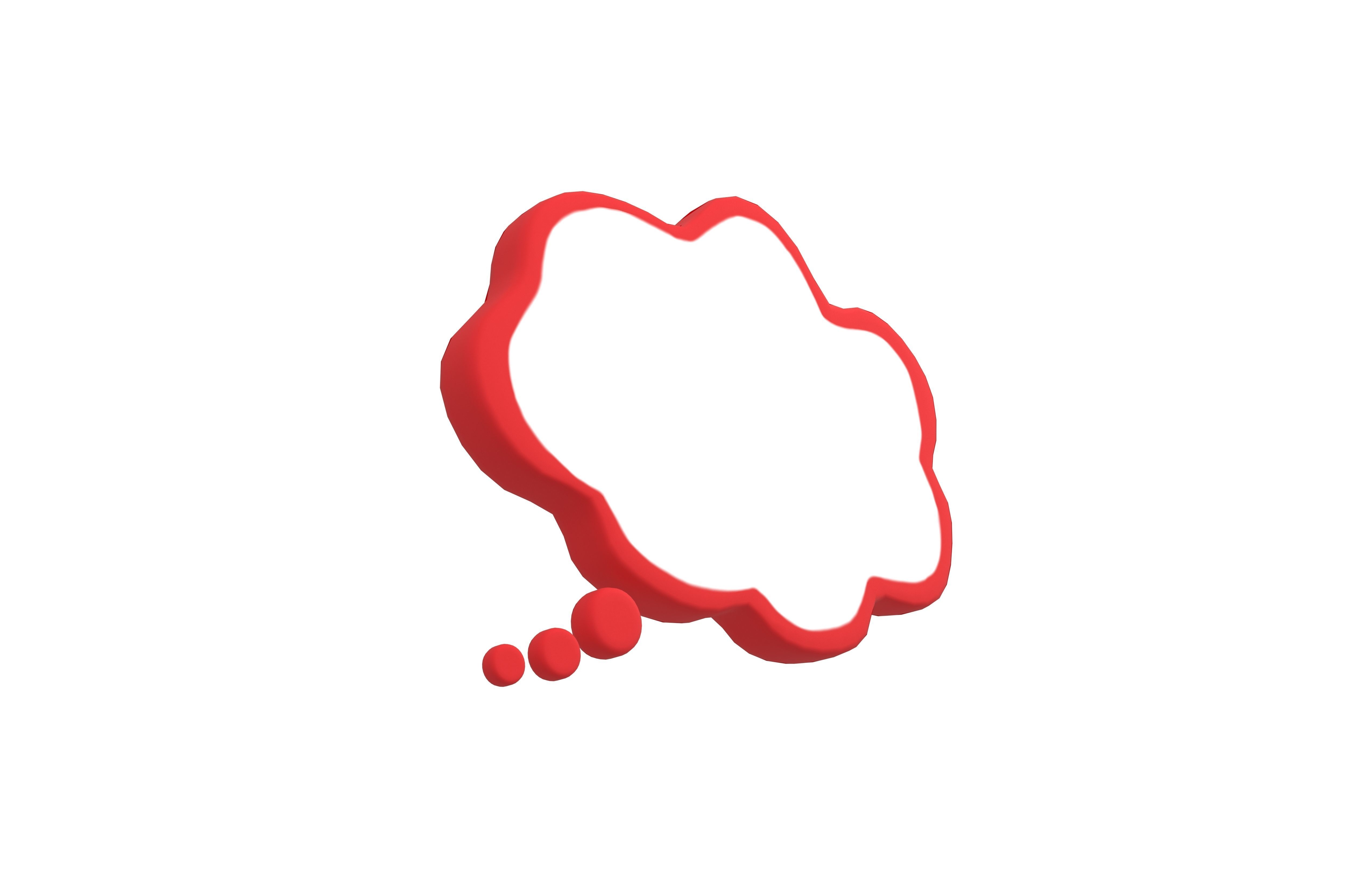 Speech Balloon v20 006 Low-poly 3D model_3