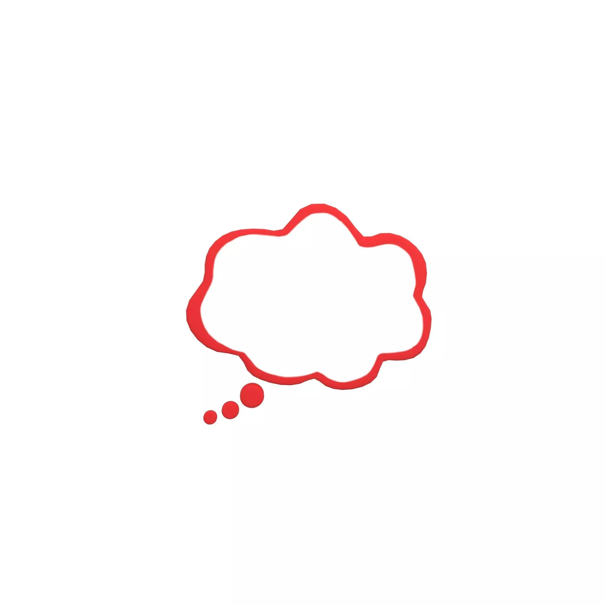 Speech Balloon v20 006 Low-poly 3D model_0