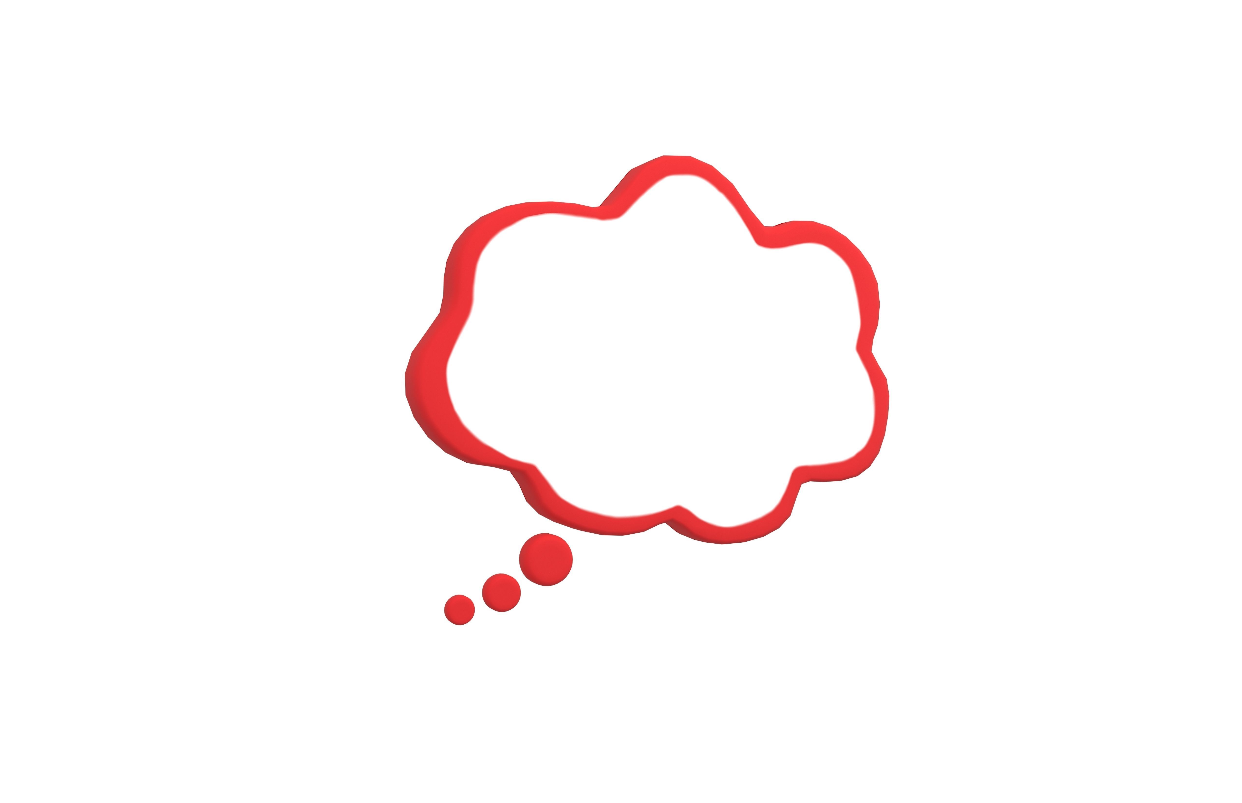 Speech Balloon v20 006 Low-poly 3D model_1