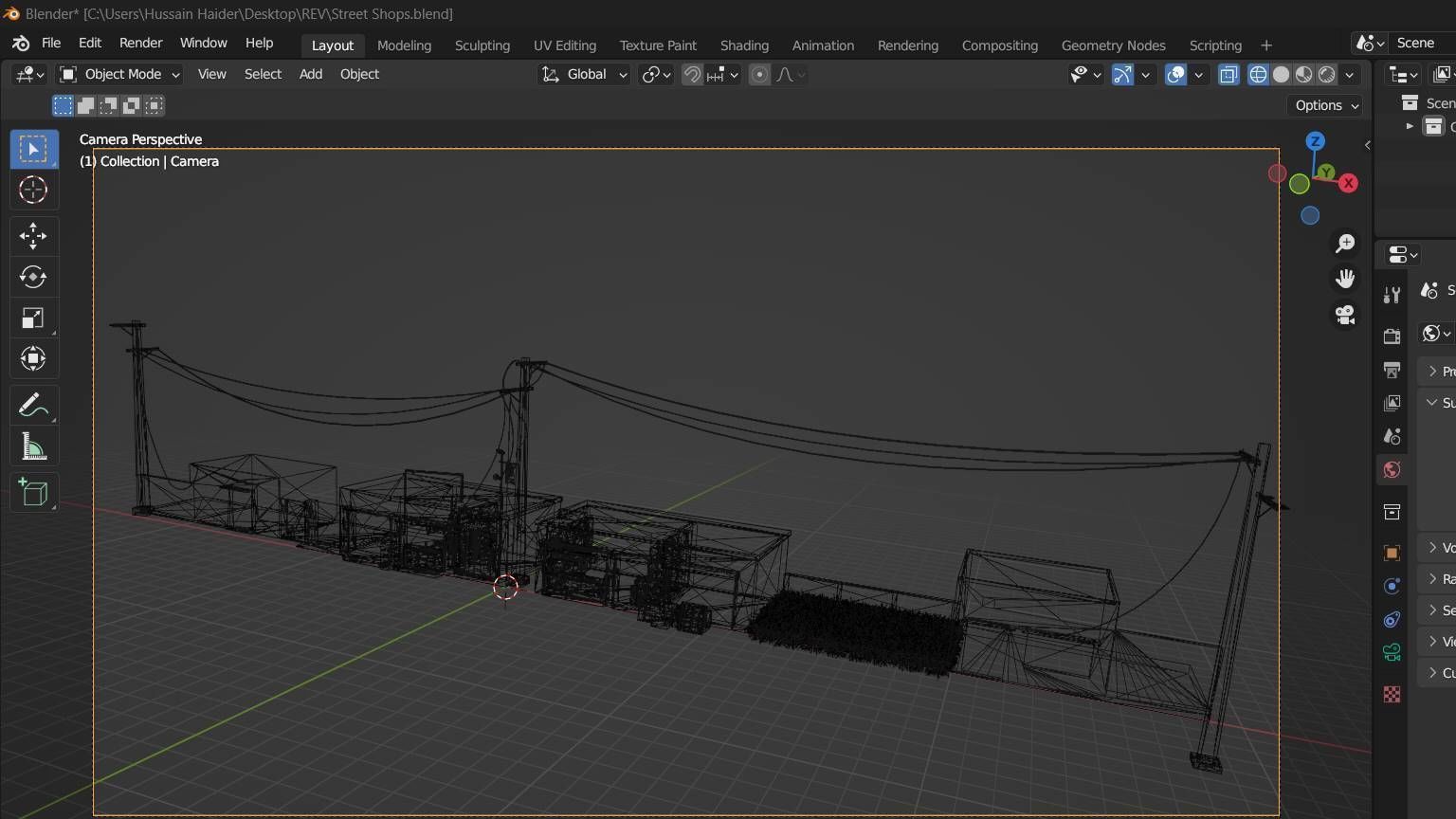 Village Streets Low-poly 3D model_19