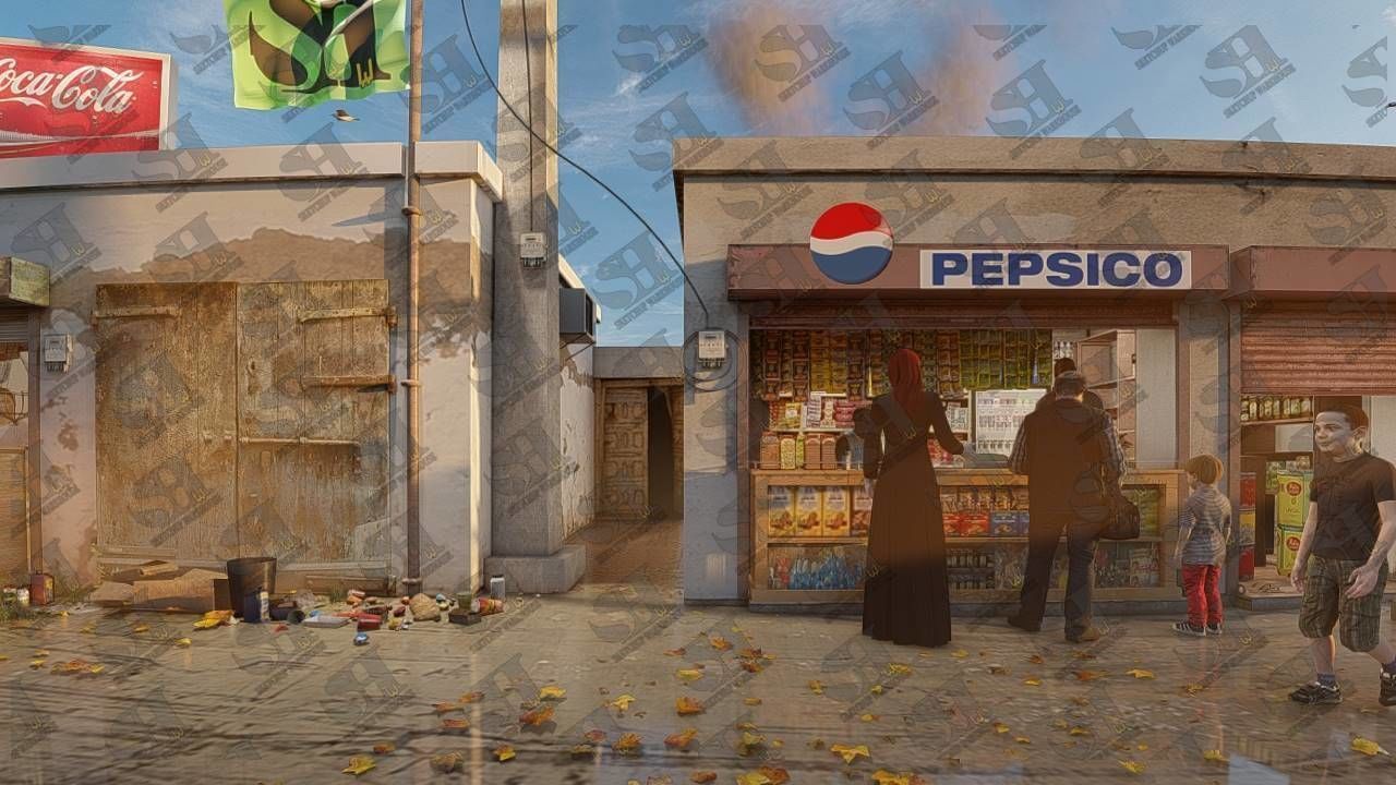 Village Streets Low-poly 3D model_4