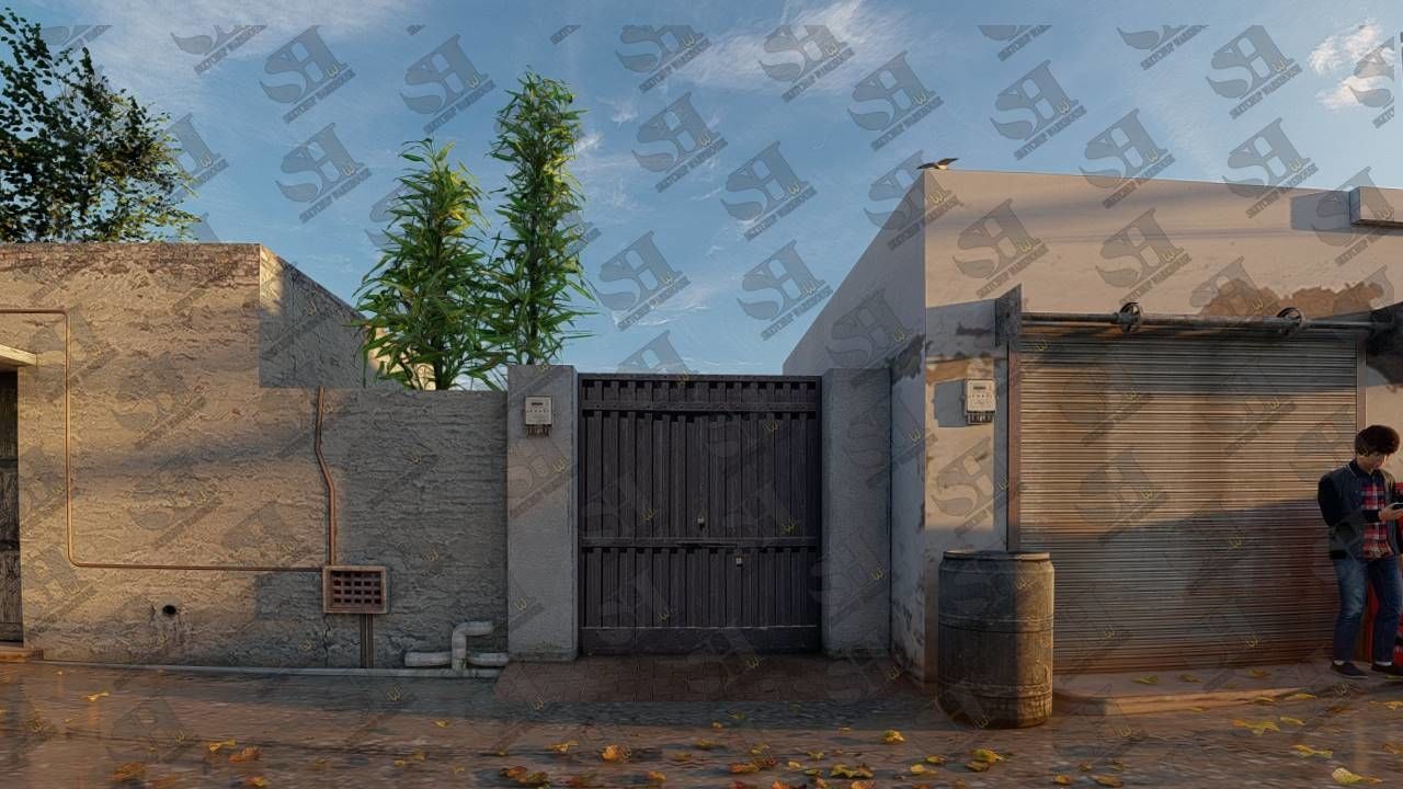 Village Streets Low-poly 3D model_8