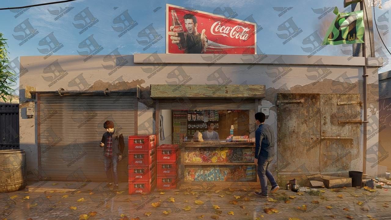 Village Streets Low-poly 3D model_5