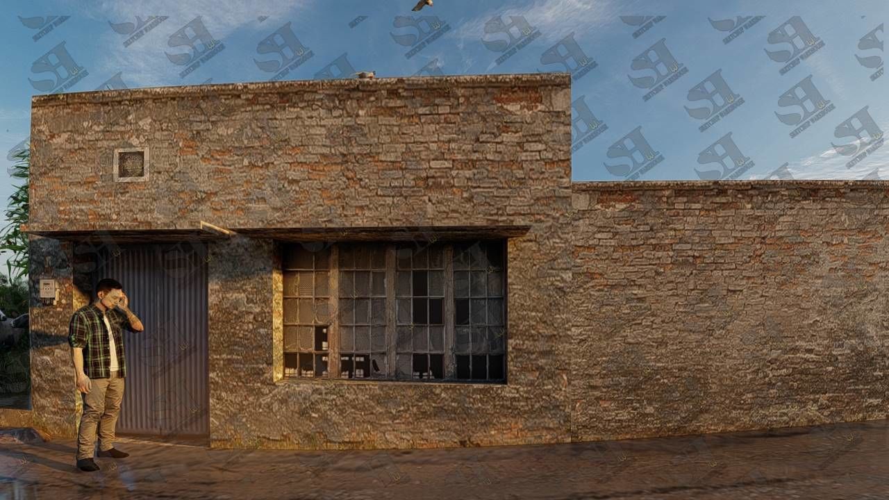 Village Streets Low-poly 3D model_10