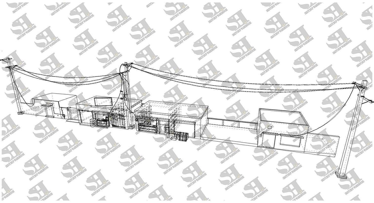 Village Streets Low-poly 3D model_16