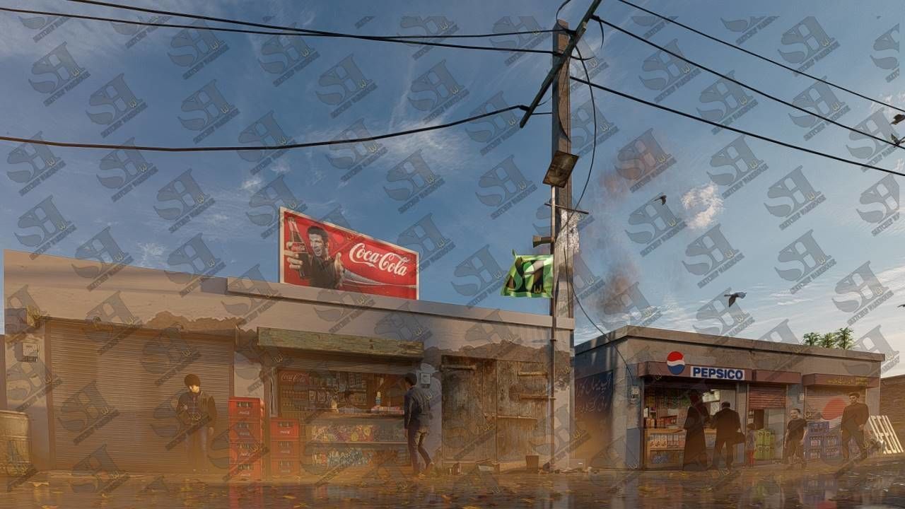 Village Streets Low-poly 3D model_7