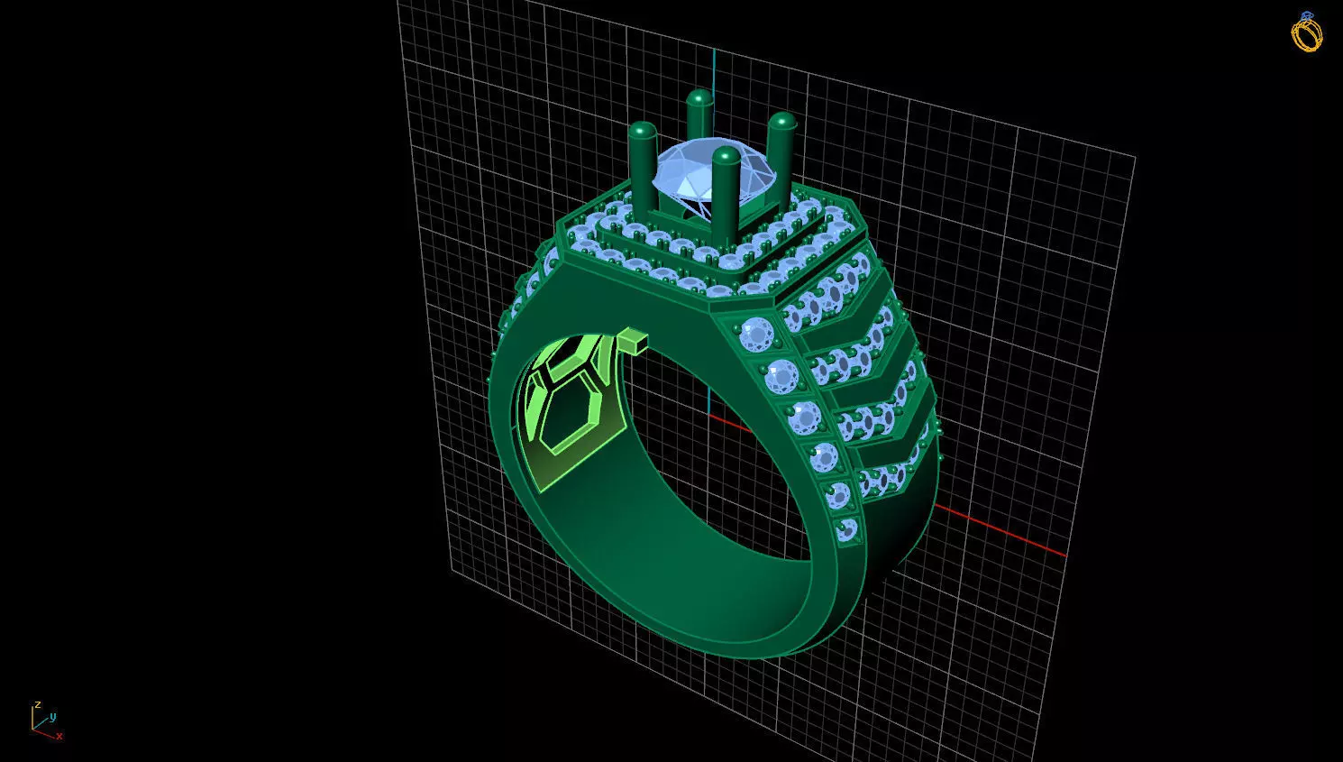 RINGS DIAMOND 3D print model_0