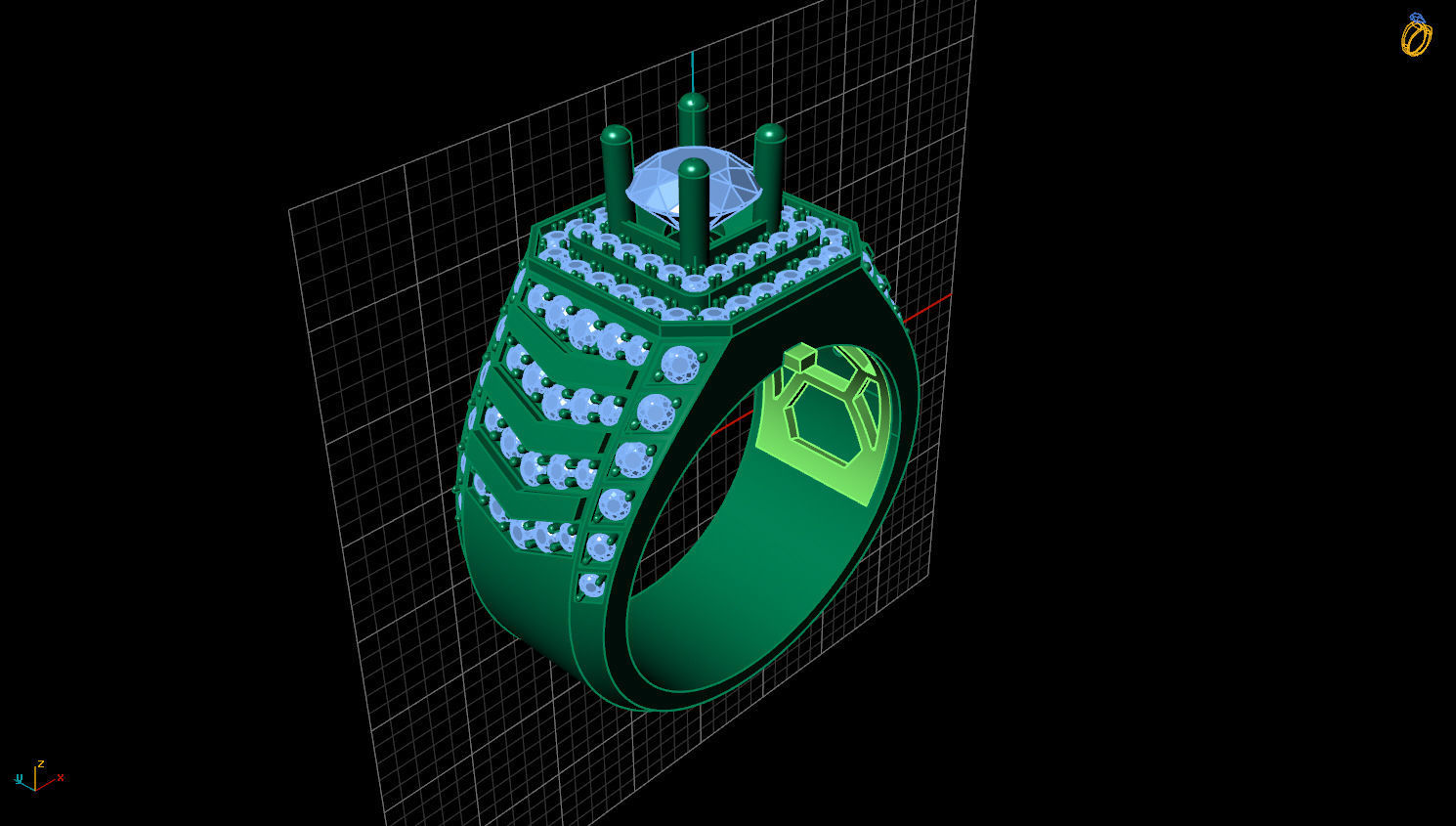 RINGS DIAMOND 3D print model_1