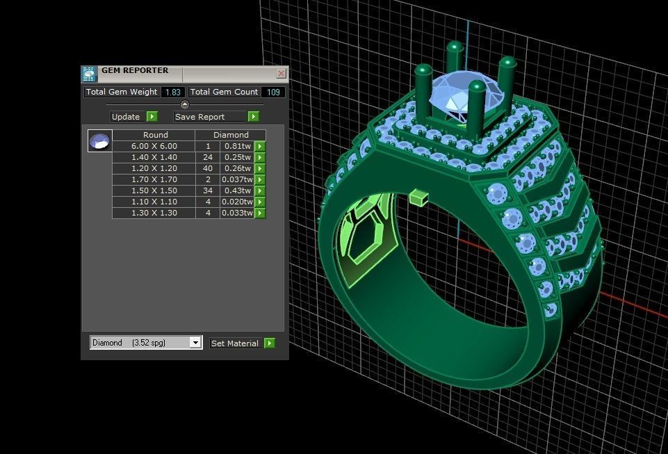 RINGS DIAMOND 3D print model_4