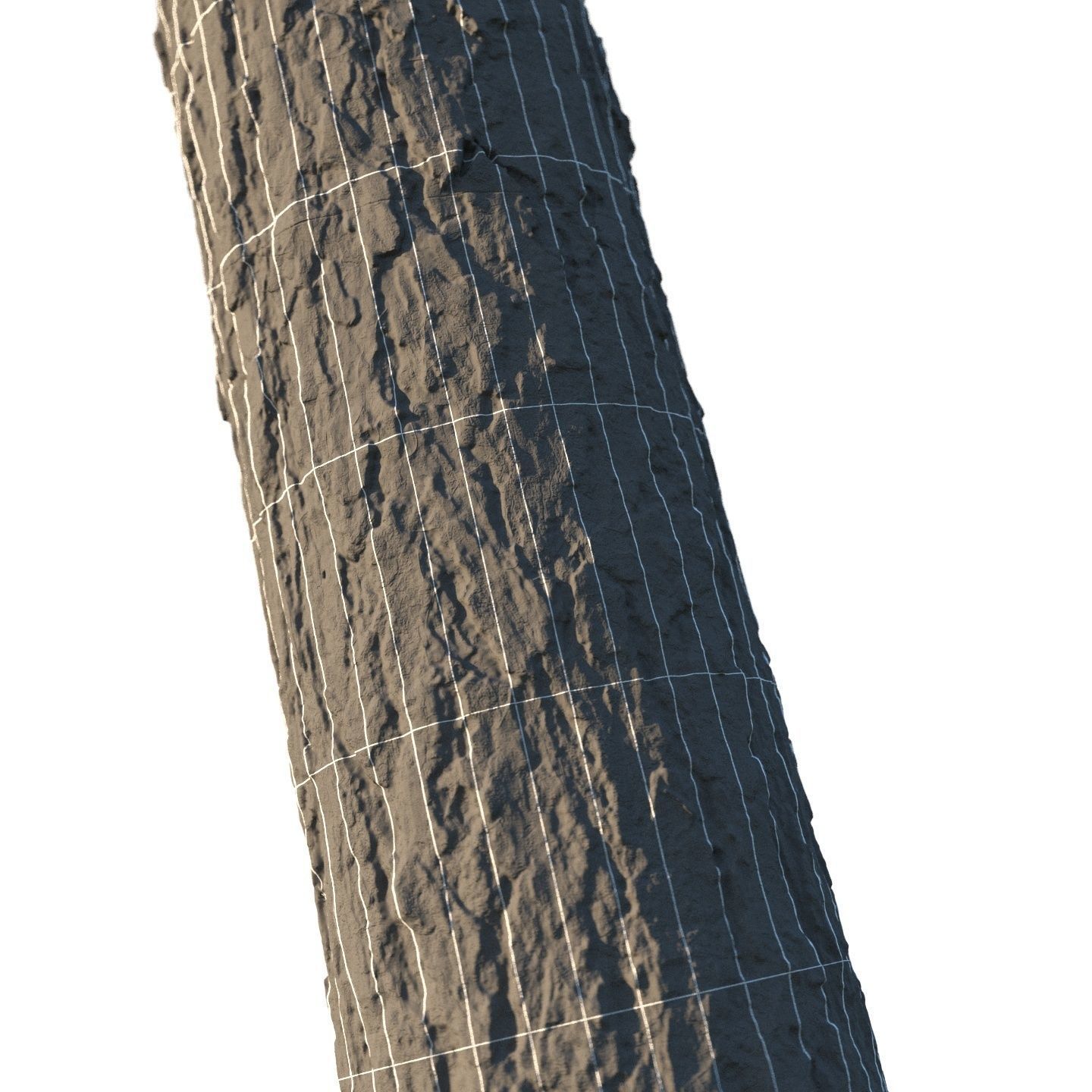 4k larch bark material 01 3D model_5