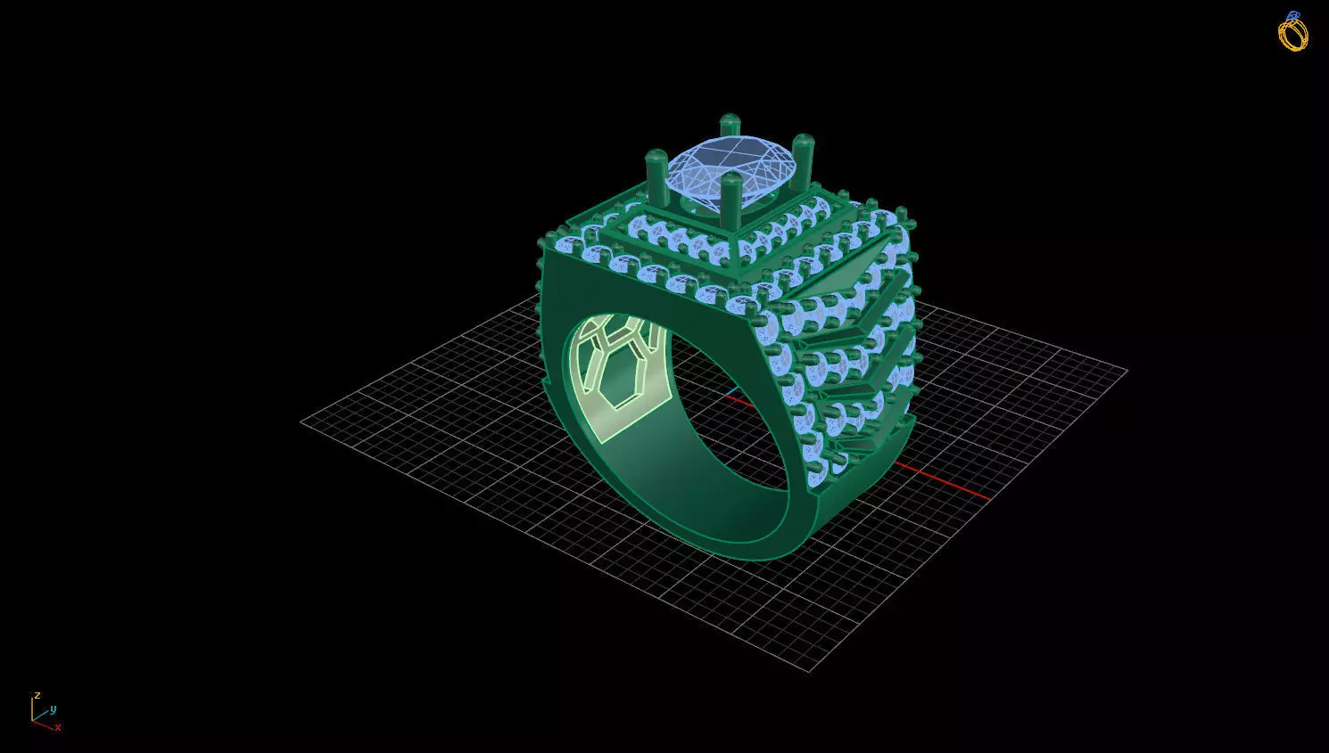 RINGS DIAMOND 3D print model_0