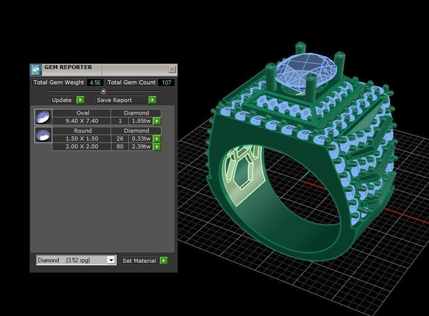 RINGS DIAMOND 3D print model_4