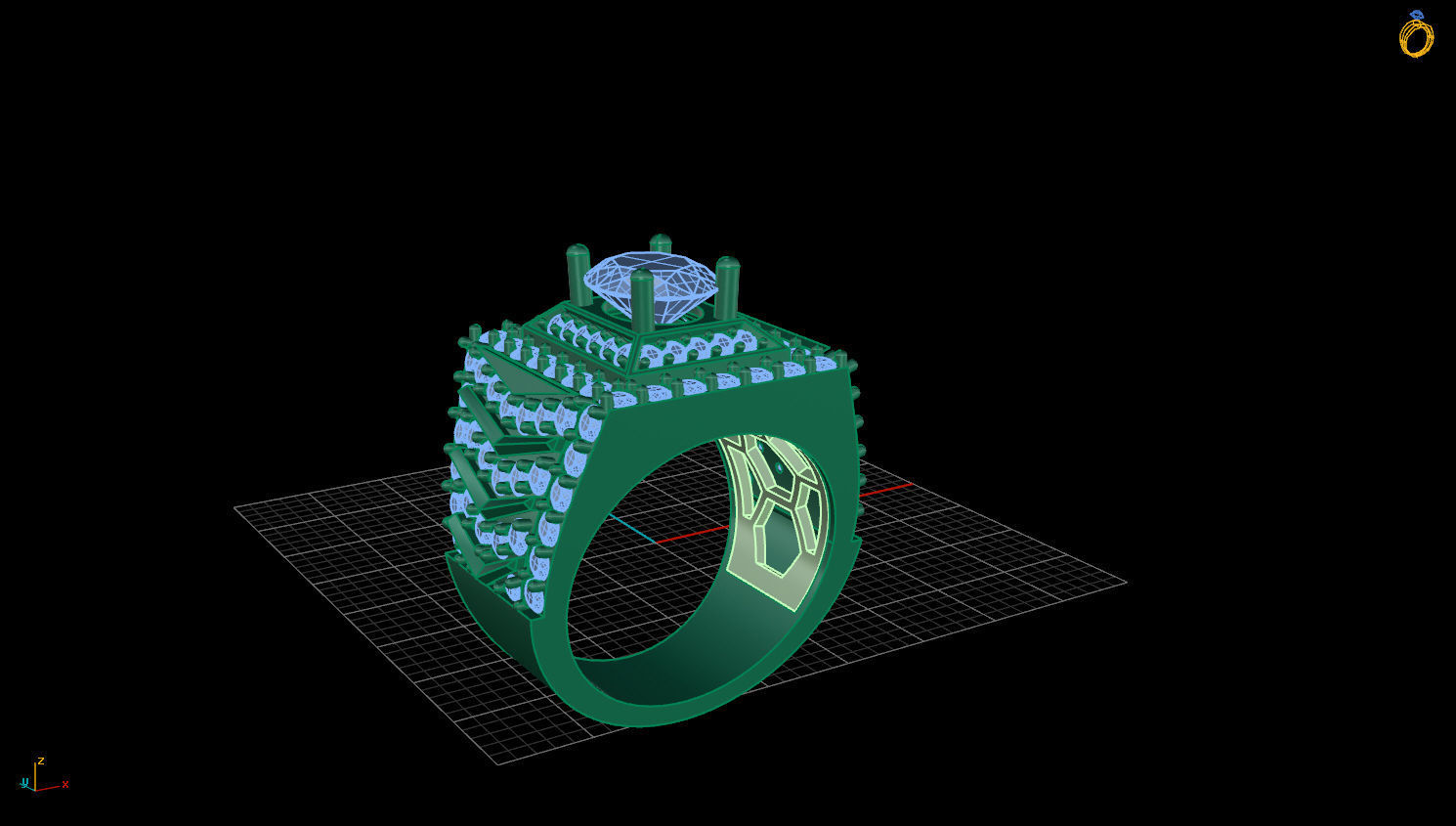 RINGS DIAMOND 3D print model_1