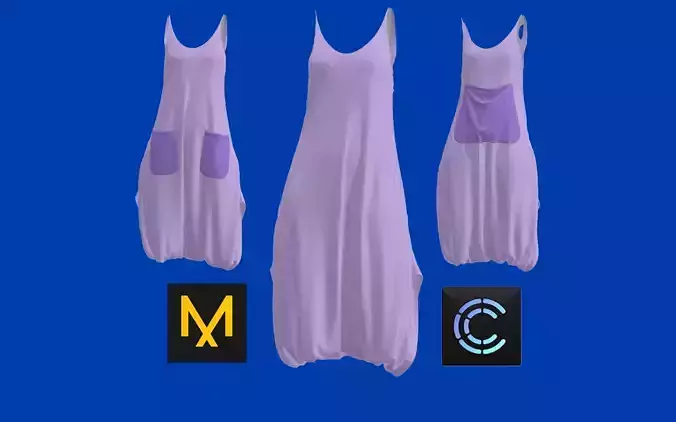 Dress Outfits MD CLO 3D zprj project files 3D model