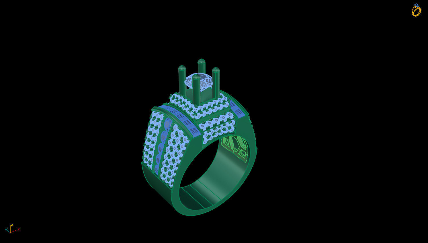 RINGS DIAMOND 3D print model_2