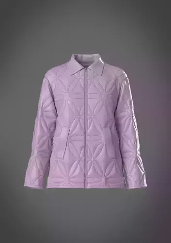 Quilted jacket women 3d model character clothes