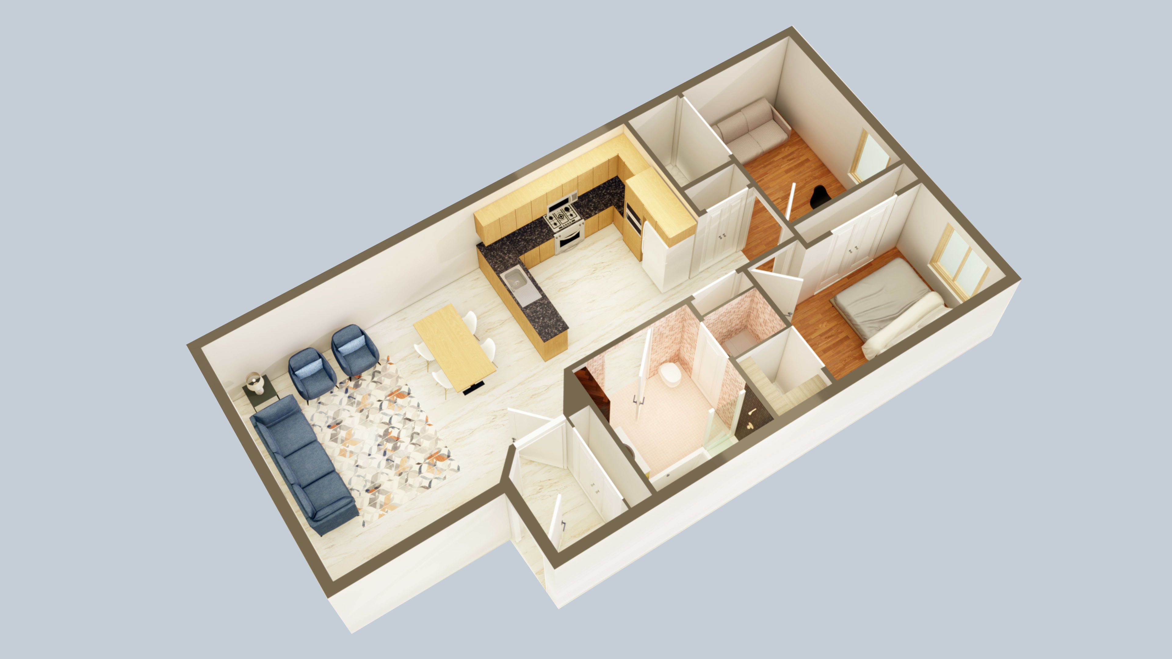 3D Floor plan-Interior plan 3D model_2