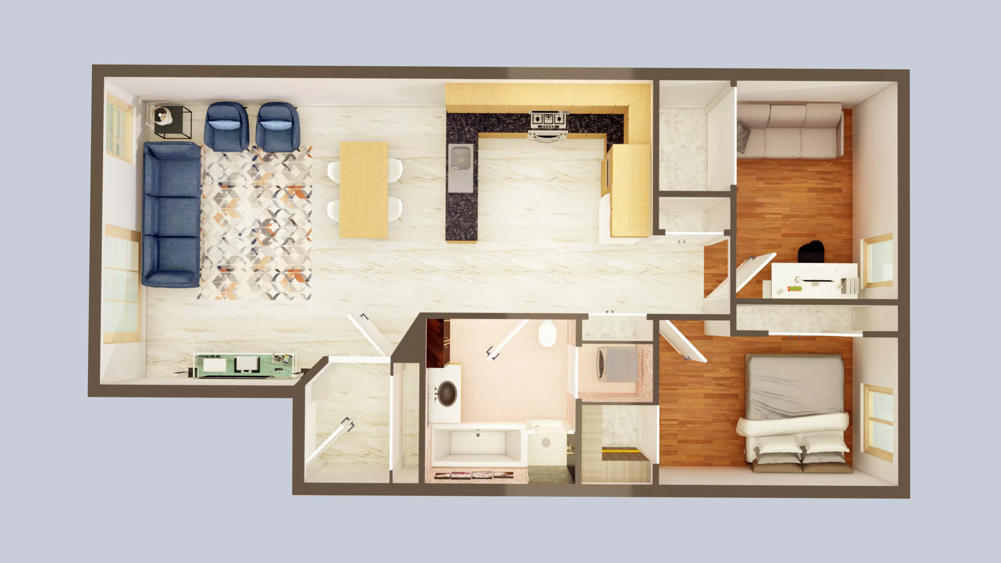 3D Floor plan-Interior plan 3D model_0
